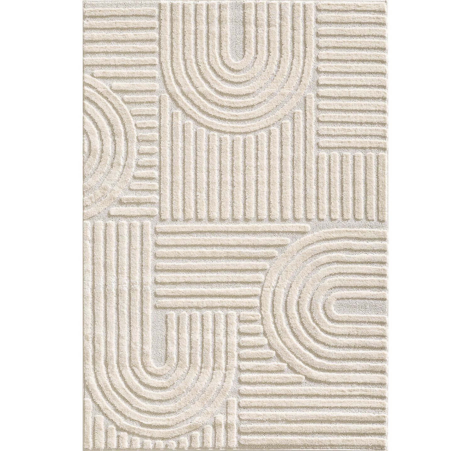 Teppich Boss Teppich Kurzflor Teppich Art 1121, rechteckig - Creme, rechteckig, Höhe: 8 mm