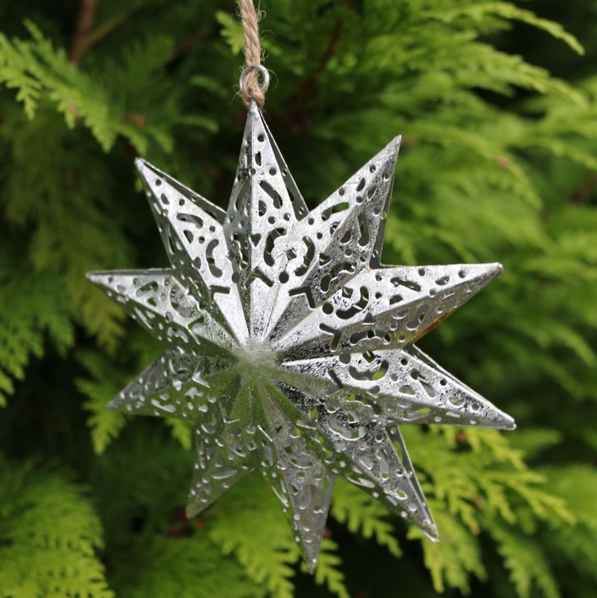 440s Christbaumschmuck 440s 3D Stern aus Blech ca. 20cm D (1-tlg)