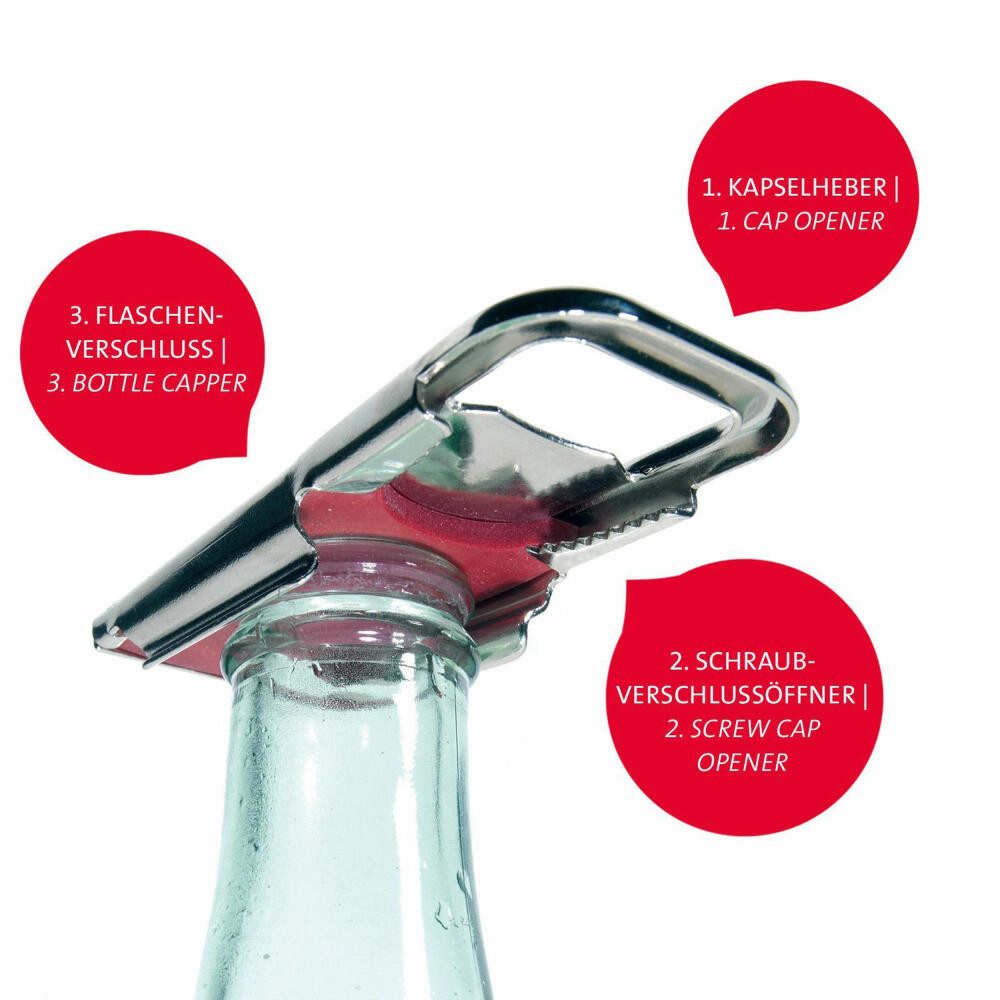 WESTMARK Flaschenöffner 2x Flaschenöffner- und verschließer, 3-in-1, Hermetus