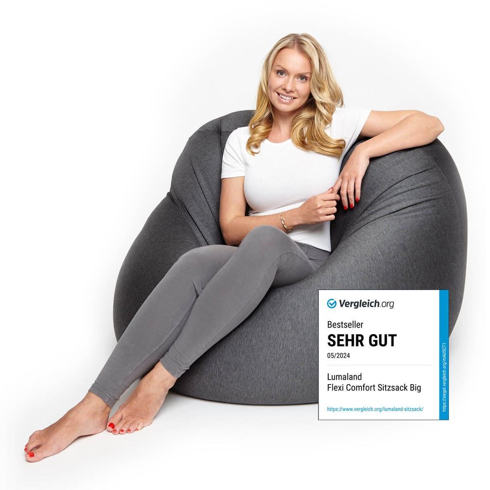 Lumaland Sitzsack Flexi Comfort, Bodenkissen Lounge 250l & 300l Bean Bag günstig online kaufen