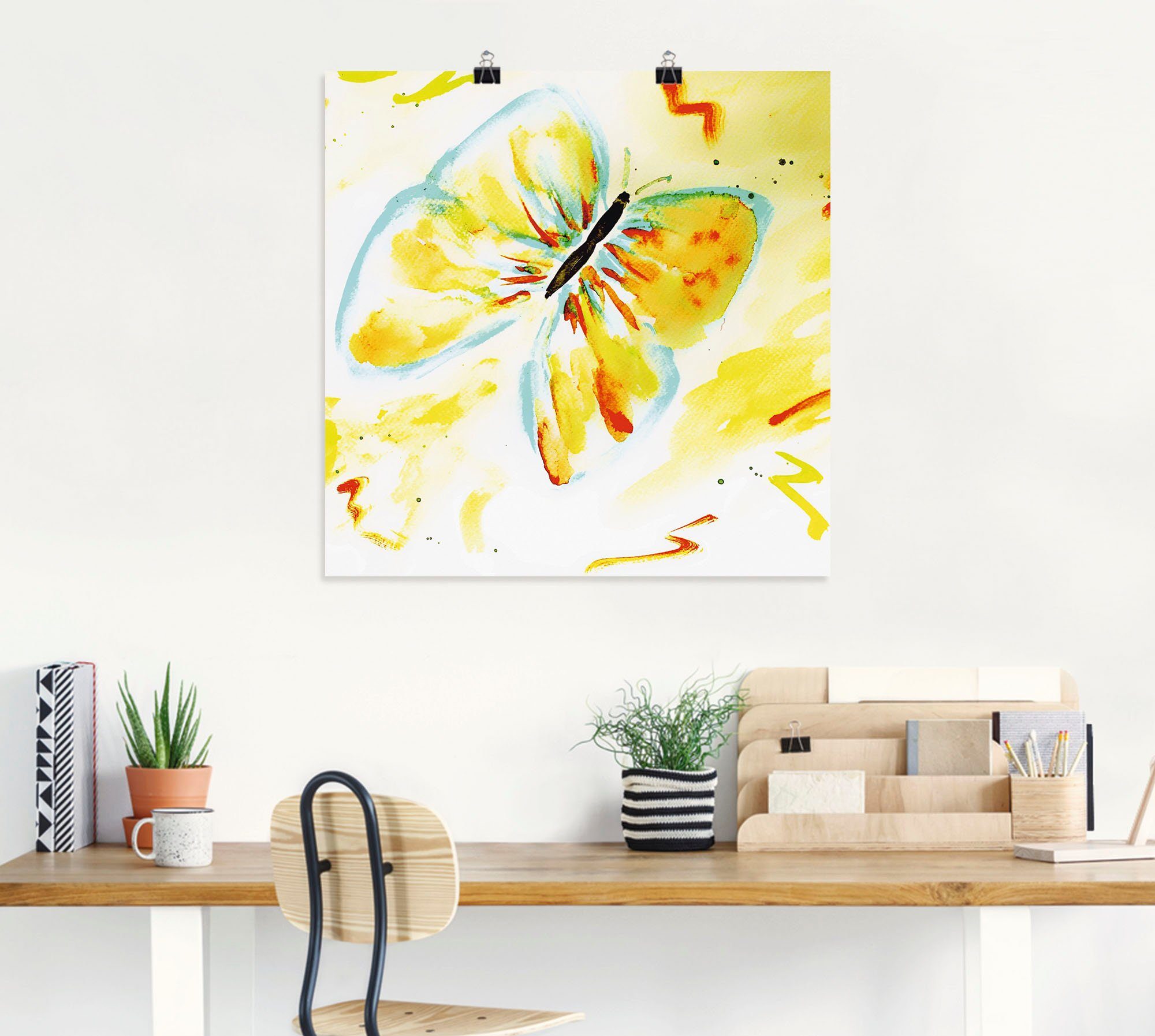 oder (1 Wandbild Größen Wandaufkleber Leinwandbild, St), Insekten versch. Schmetterling, Poster als Artland in