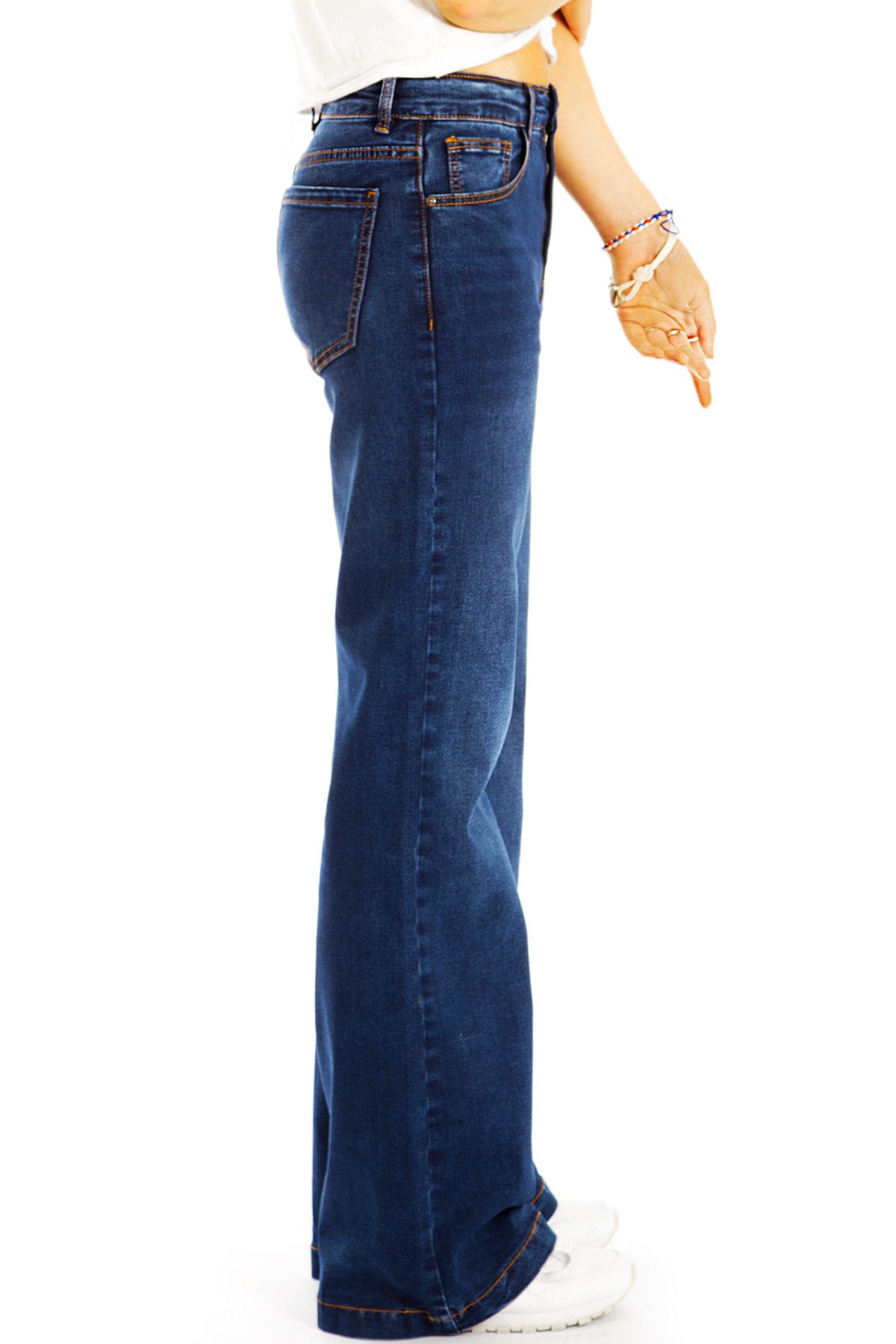 be styled Bequeme Jeans Weit geschnittene Medium waist Jeans Hose regular fit - Damen - j17k-2 mit Stretch-Anteil