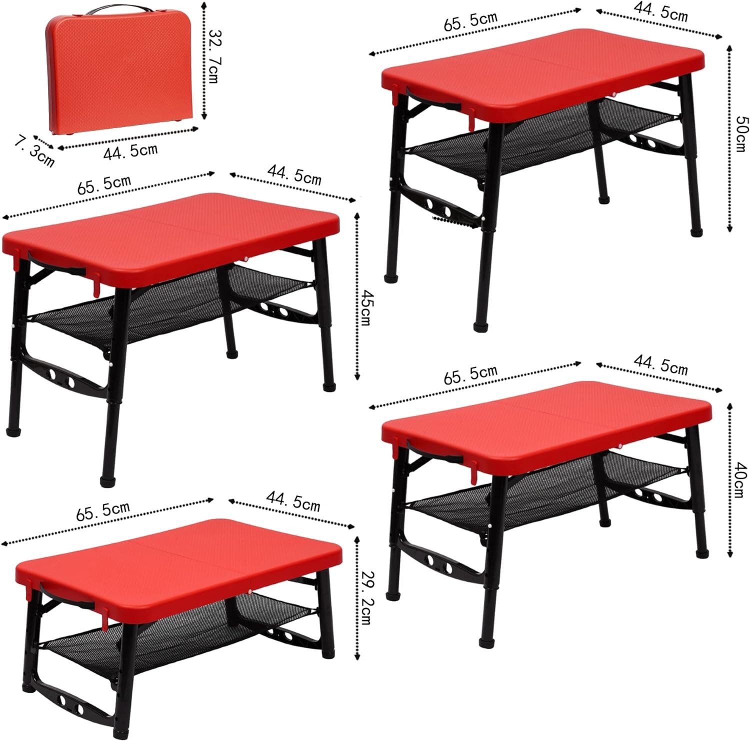 SURFOU Tabletttisch Klapptisch Balkontisch Klapphocker Tapeziertisch Gartentisch Klappbar, Gartentisch Klappbar Camping Stuhl Kleiner Tisch Klappbar Balkontisch