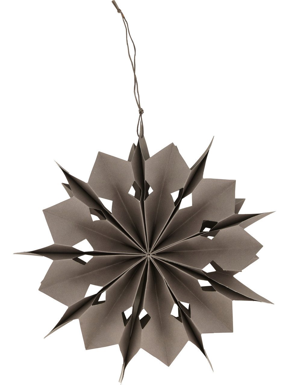 DIJK Weihnachtsfigur Dijk Aufhänger Schneeflocke grau Ø 29,5 x 6,5 cm