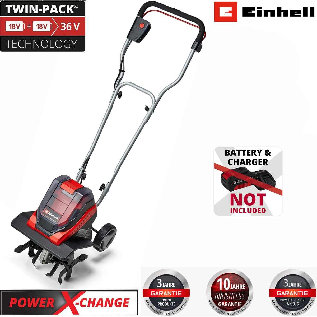 Einhell Akku-Motorhacke Akku-Bodenhacke GE-CR 30 Li-Solo 36V,(2 X 18V) Power X- Change