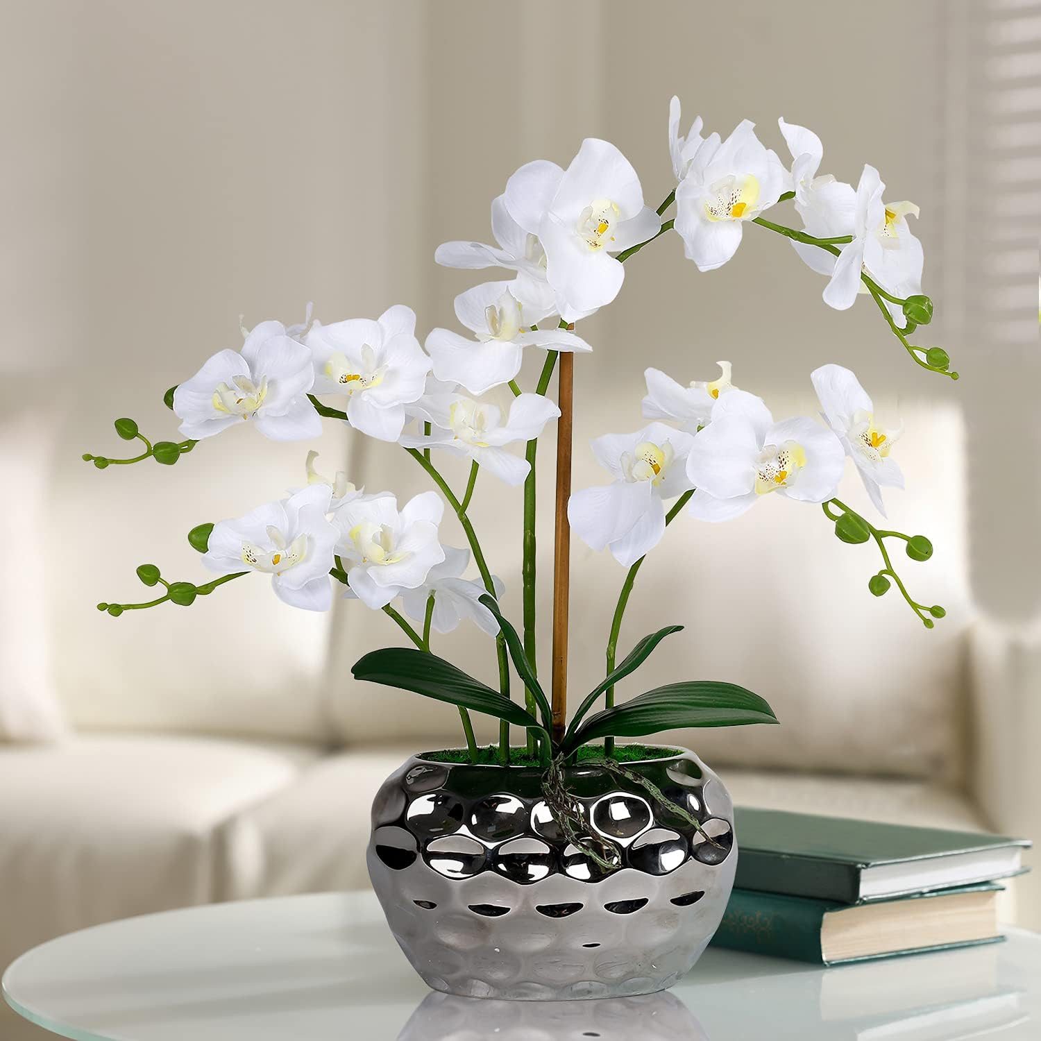 Kunstorchidee Zggzerg Kunst Orchidee weiße Orchidee günstig online kaufen