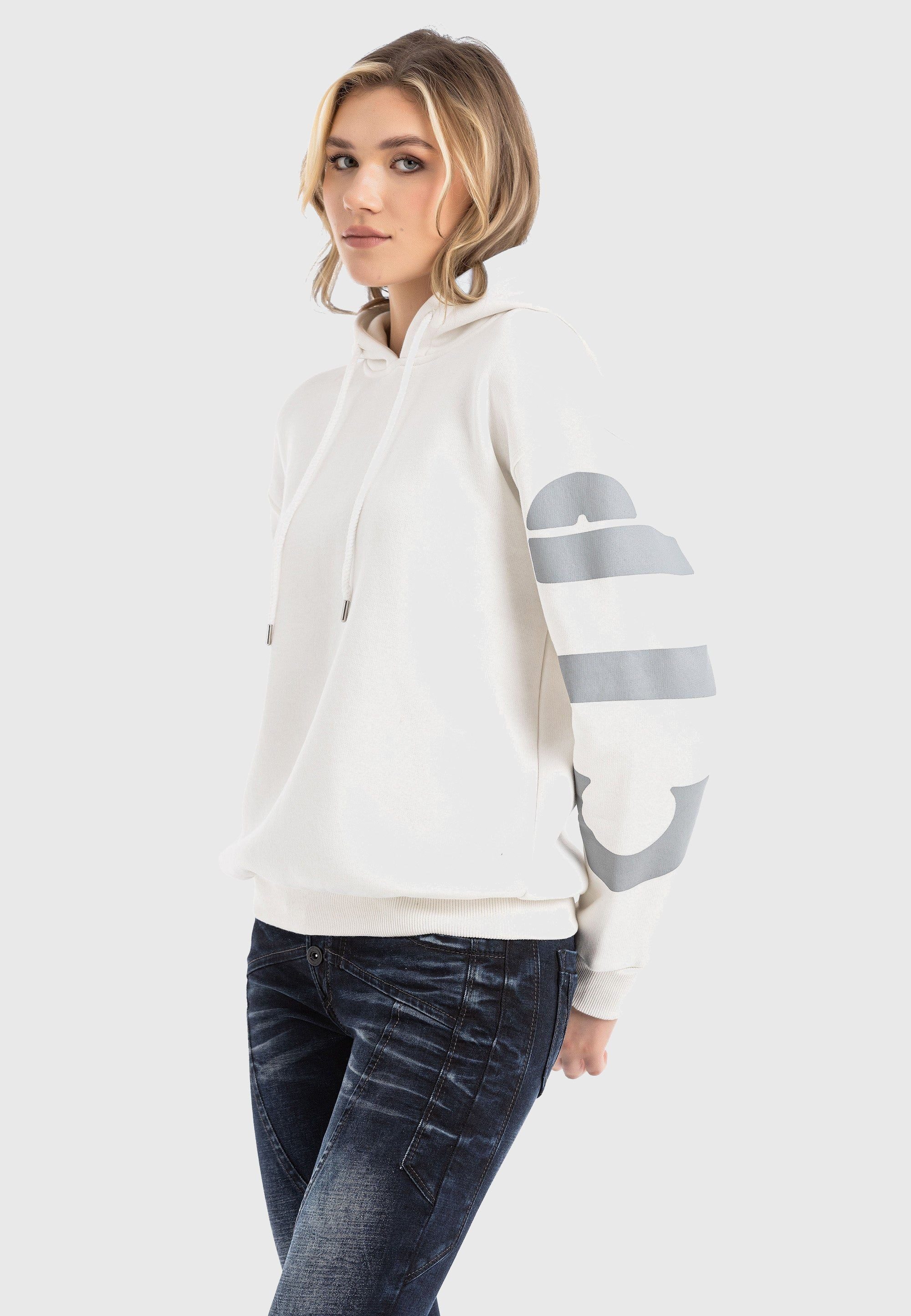 Cipo & Baxx Sweatshirt HOODIE SWEATSHIRT (1-tlg) modisches Design mit hohem Tragekomfort – Bild 4 von 5