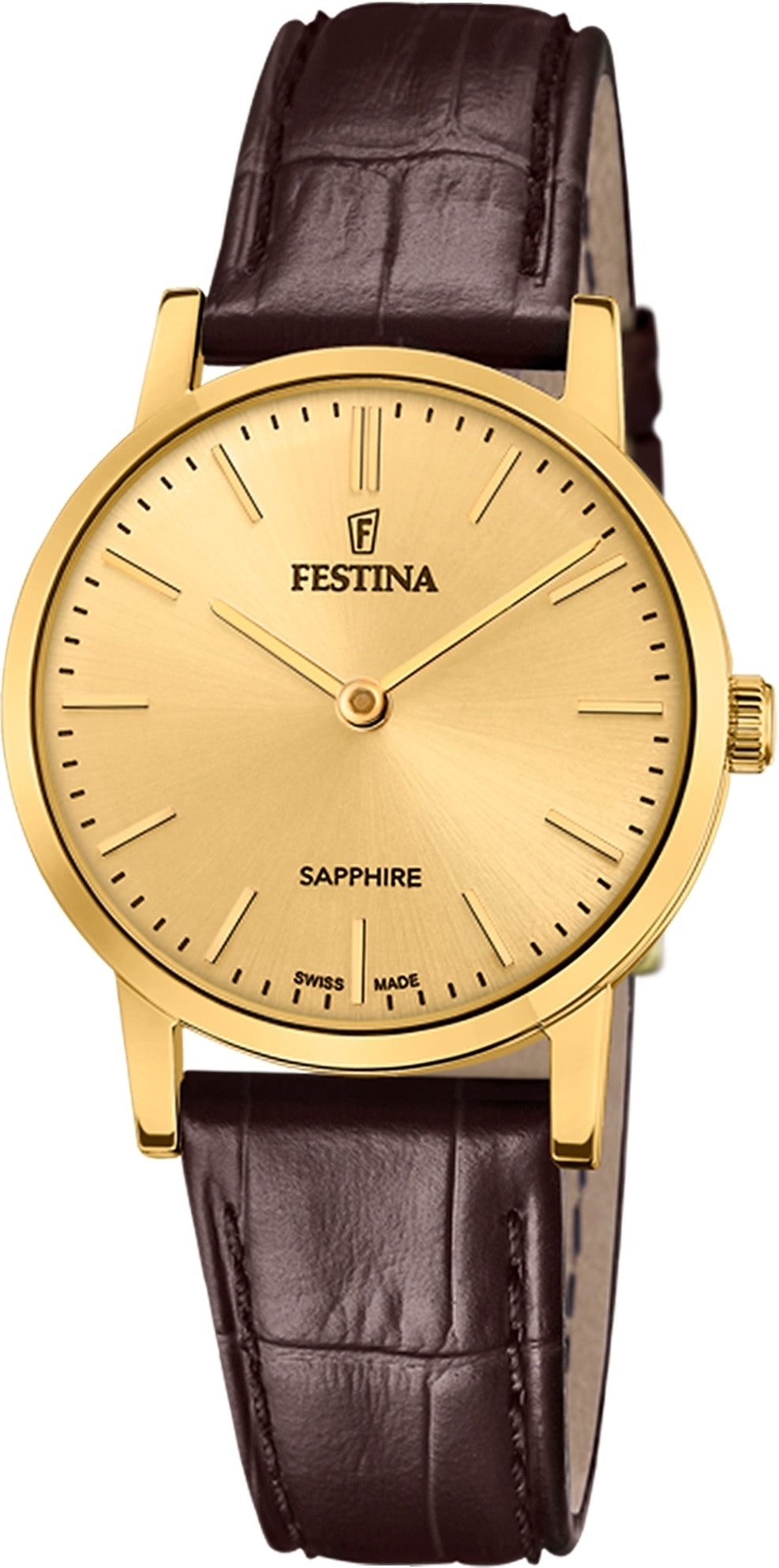 Quarzuhr Festina Damenuhr Leder braun Festina