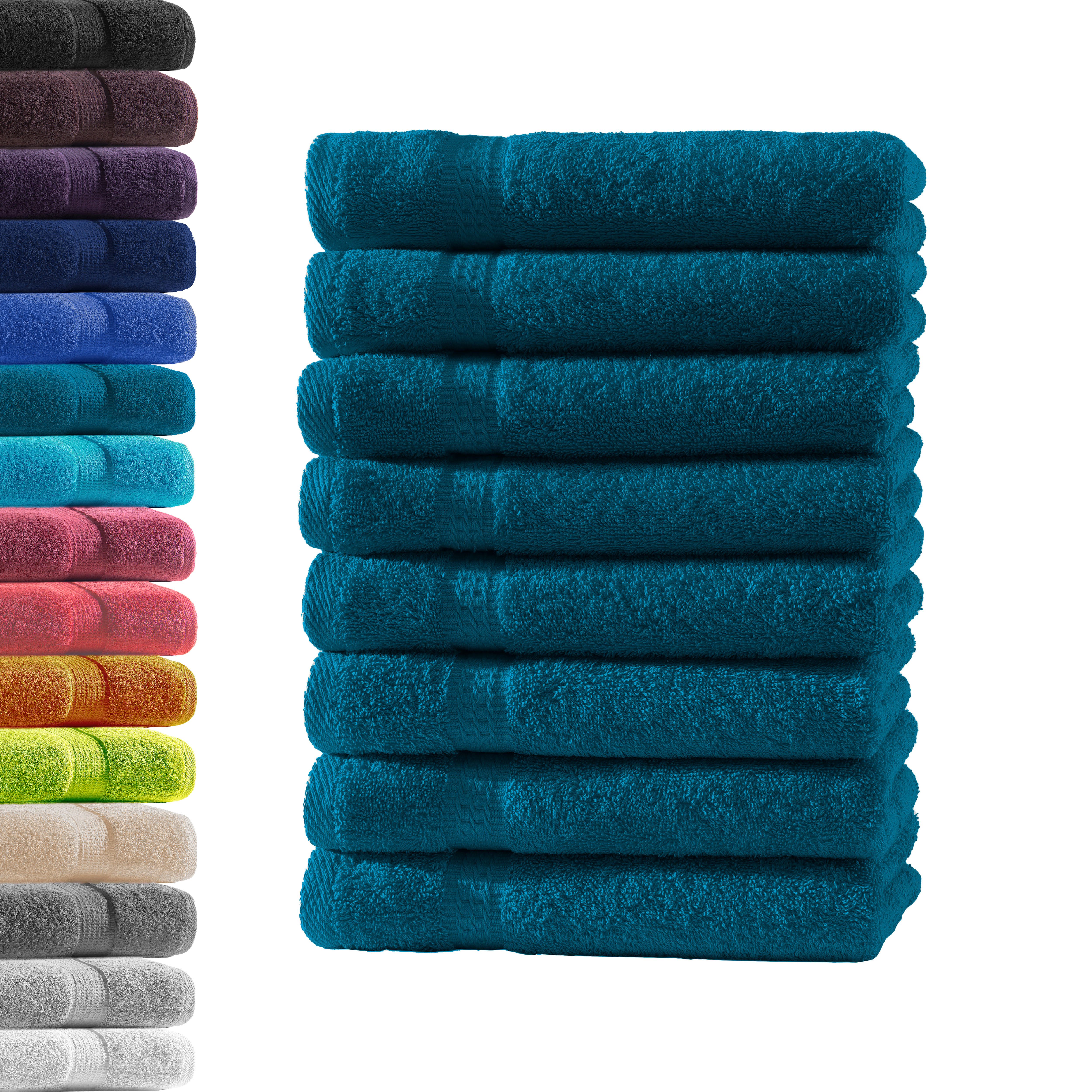 Hometex Premium Textiles Handtuch in Premium Qualität 500 g/m², Feinster Frottier-Stoff 100% Baumwolle, 8x Gästetuch, weich, saugfähig, extra schwer & flauschig
