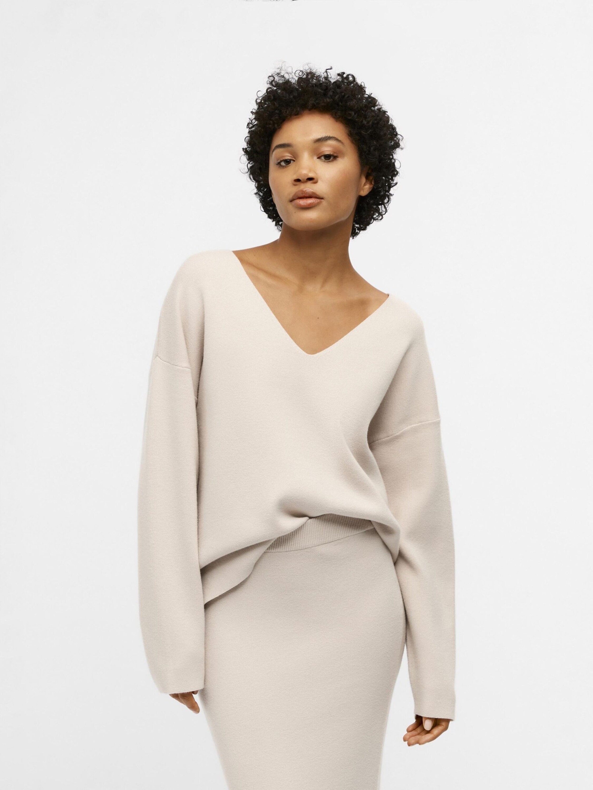 Object Strickpullover OBJReynard (1-tlg) Plain/ohne Details günstig online kaufen