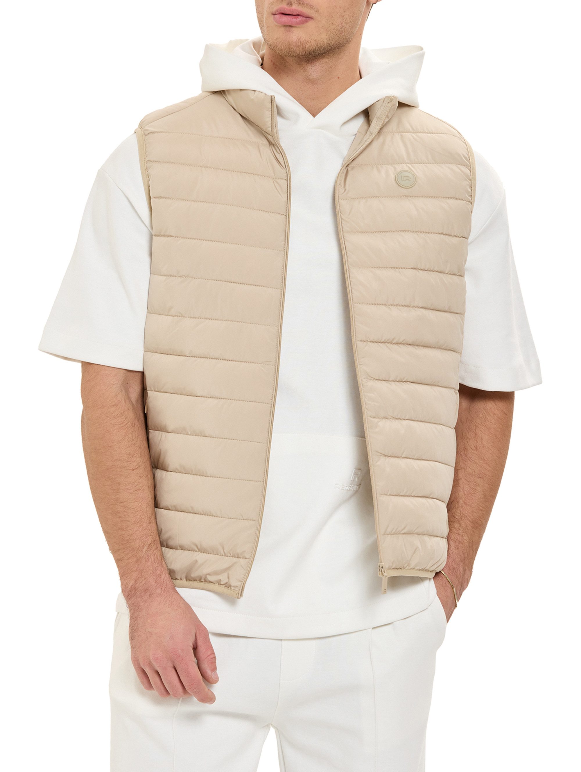 RedBridge Steppweste mit Stehkragen und Reißverschluss Leichte Sommerweste Horizontale Steppung, leichte Wattierung