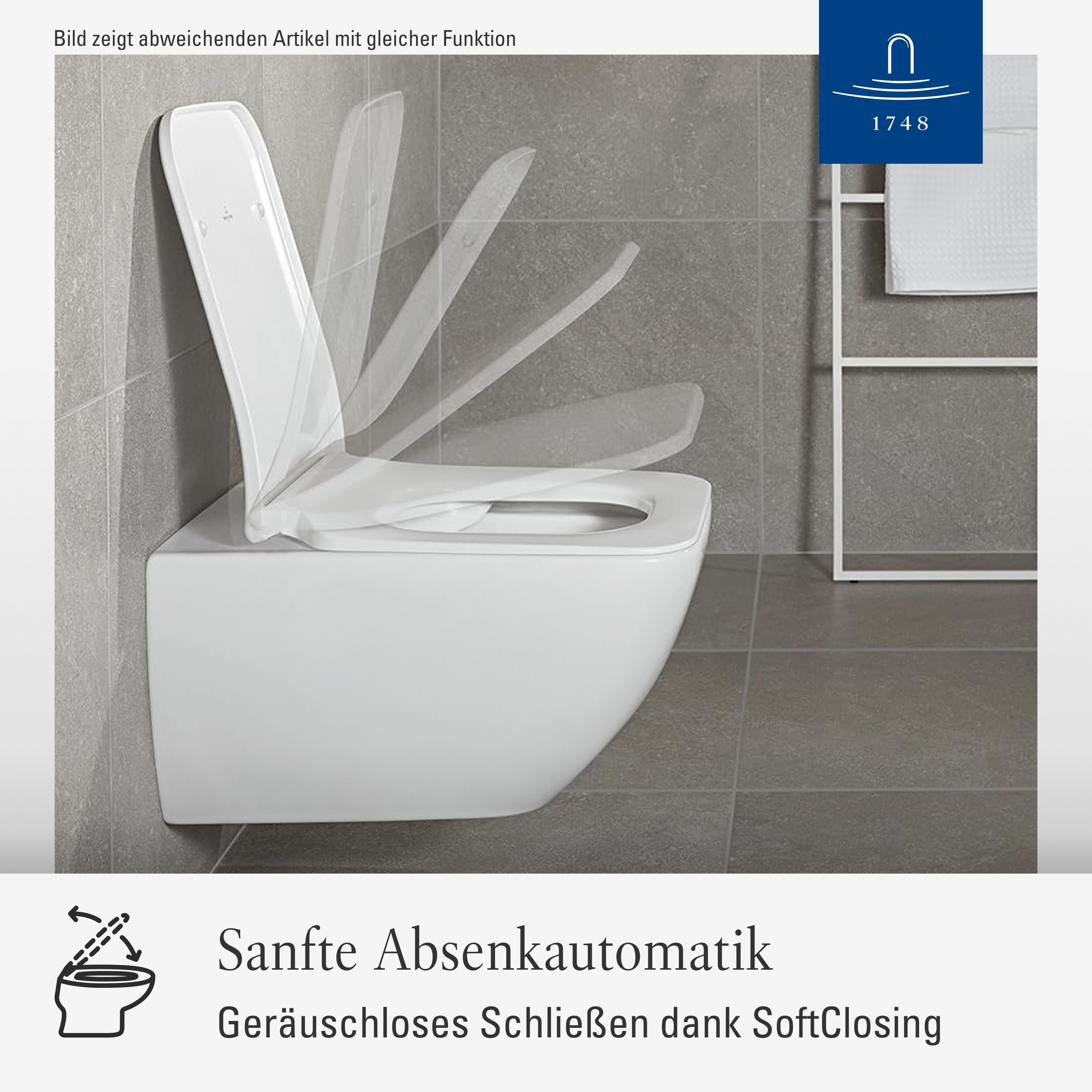 Villeroy & Boch WC-Sitz Architectura, mit Absenkautomatik, abnehmbar, aus bruchsicherem Duroplast