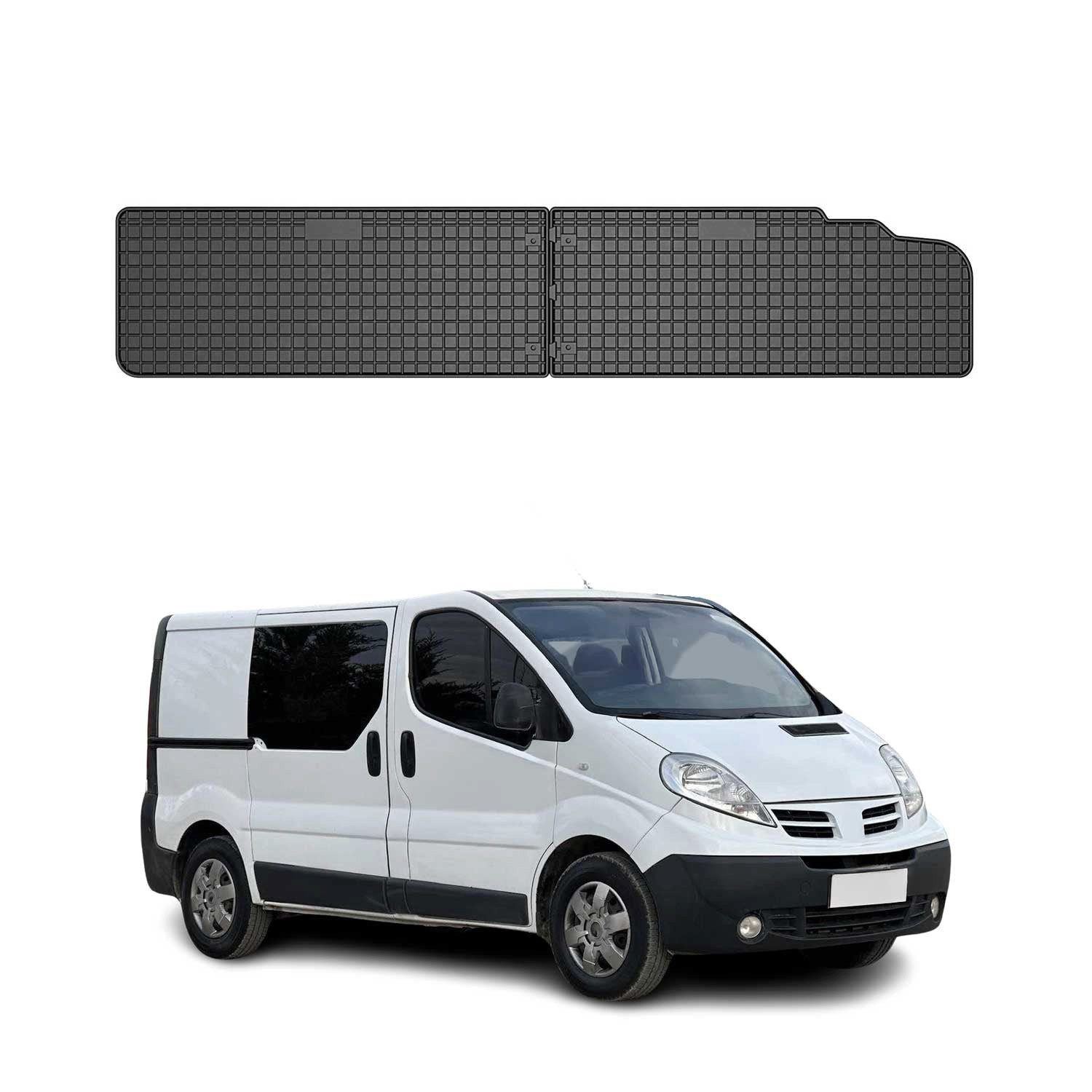 OMAC Auto-Fußmatten Fußmatten für Nissan Primastar 2001-2014 3.Reihe TPE Schwarz 2x (2 St), für Nissan Primastar 2001-2014 3. Reihe Nissan Primastar 2001-2014 3. Reihe, Antirutsch,Wasserfest,Einfache Installation
