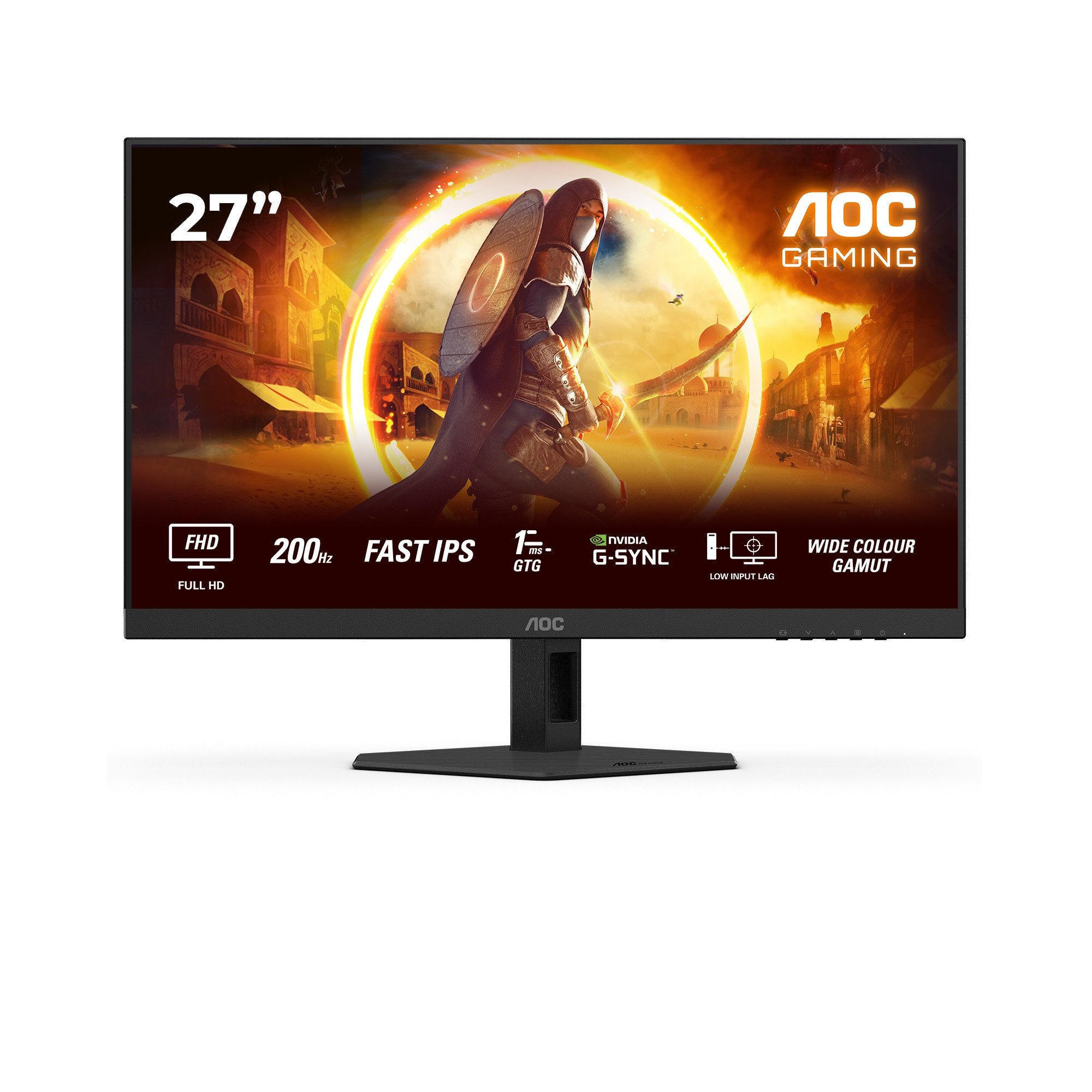 AOC 27G4HRE Gaming-Monitor (68,6 cm/27 ", 1920 x 1080 px, Full HD, 0,5 ms Reaktionszeit, 200 Hz, Fast-IPS, neigbar)