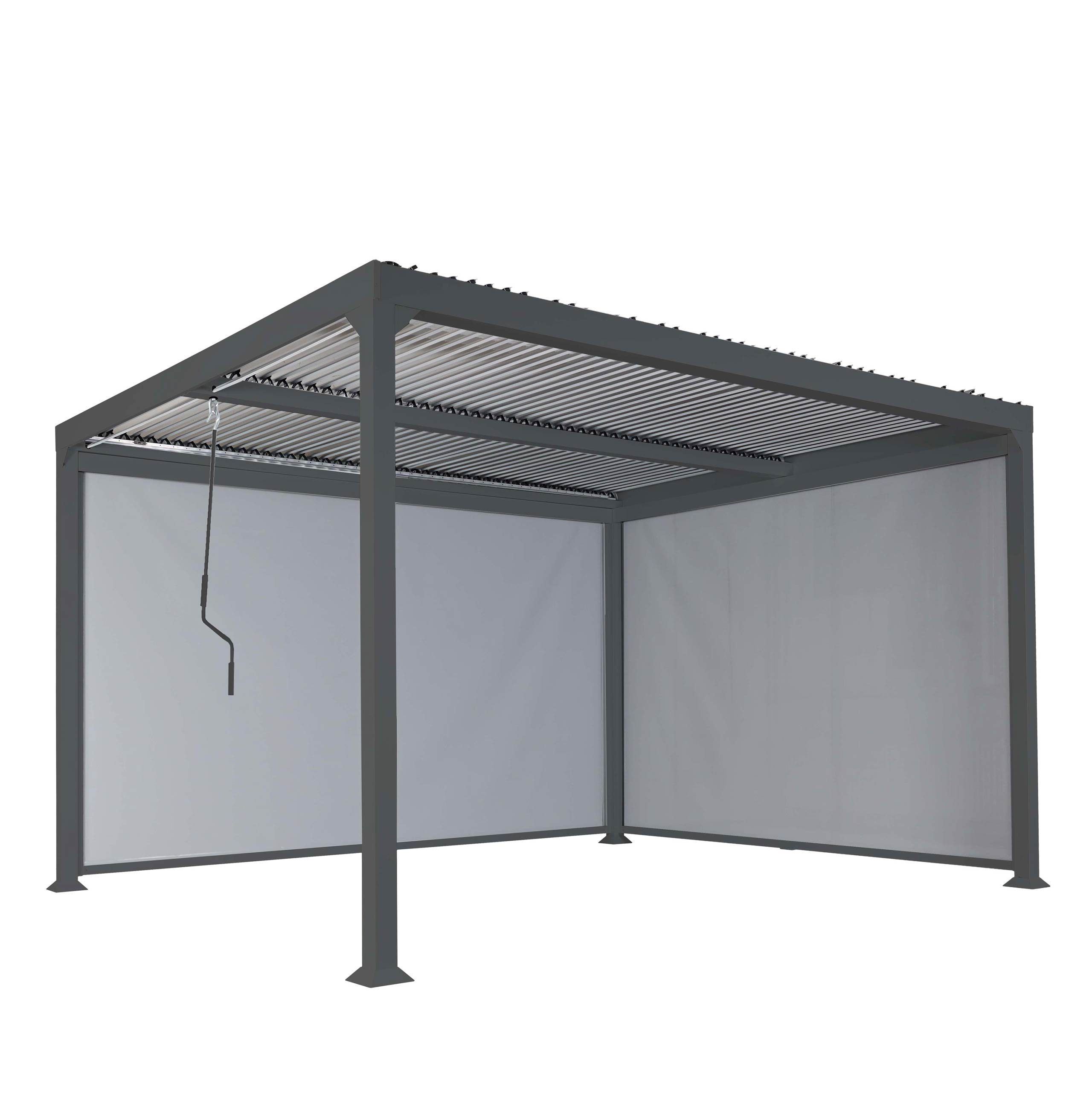 MCW Pergola MCW-L41-S2, BxTxH: 306x368x224 cm, (3-tlg), Inkl. Füße für eine stabile Standfestigkeit, Gestell mit 8x8cm Pfosten