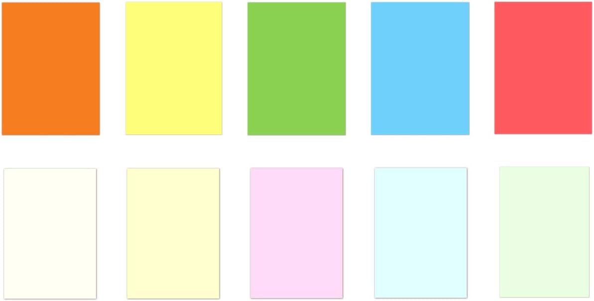 LYSCO Briefpapier Buntpapier SET - Lively + Pastell DIN A4 bunter Briefbogen (LCP-120), exzellente Durchsicht, sehr gute Qualität