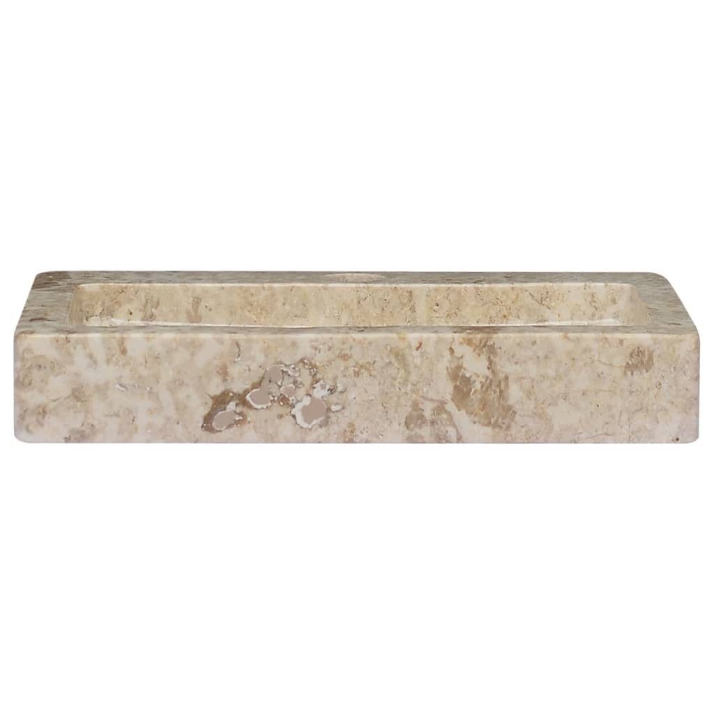 vidaXL Waschbecken NA Waschbecken Creme 38x24x6,5 cm Marmor