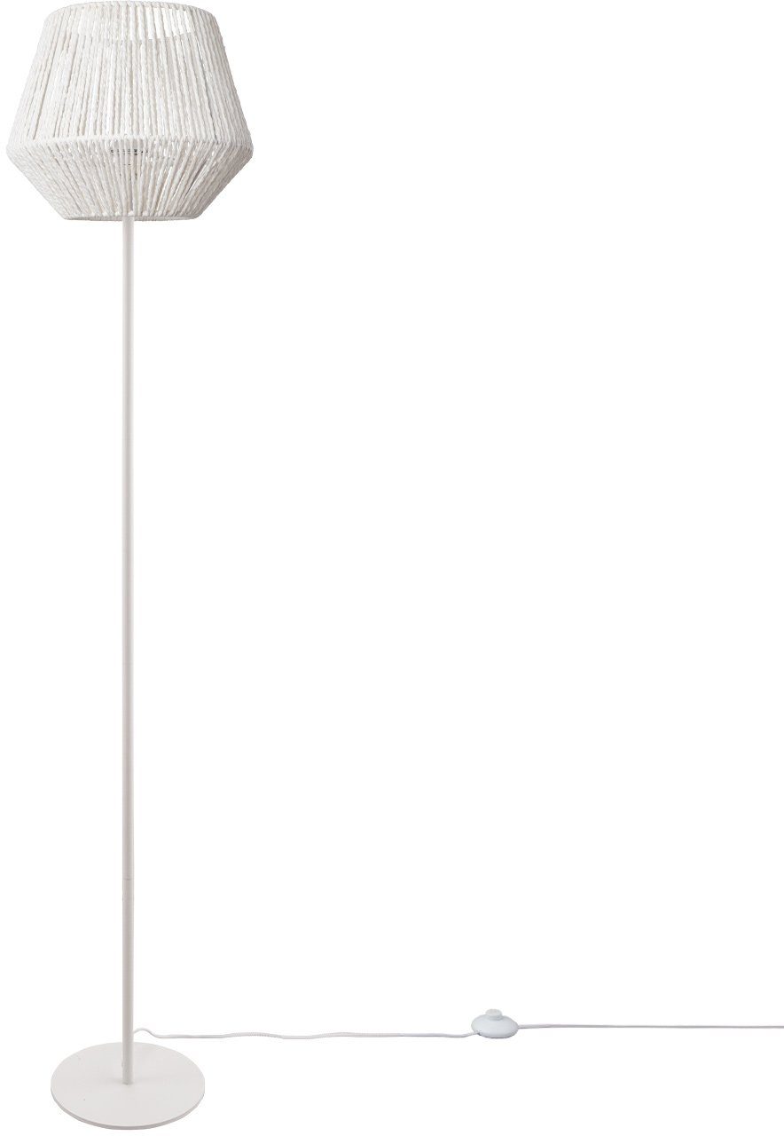 Optik E27 LED Leuchtmittel, Stehlampe Pinto, ohne Schlafzimmer Korb Home Paco Boho Wohnzimmer Modern