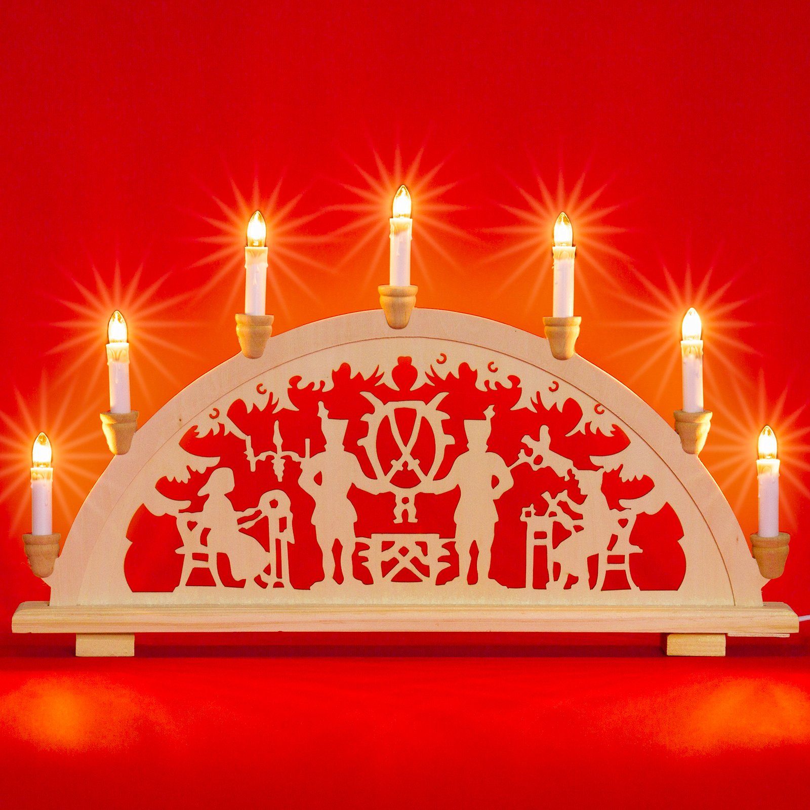 SIKORA Schwibbogen LB33-7 Lichterbogen Motiv Bergmann mit 7 elektrischen Ke günstig online kaufen