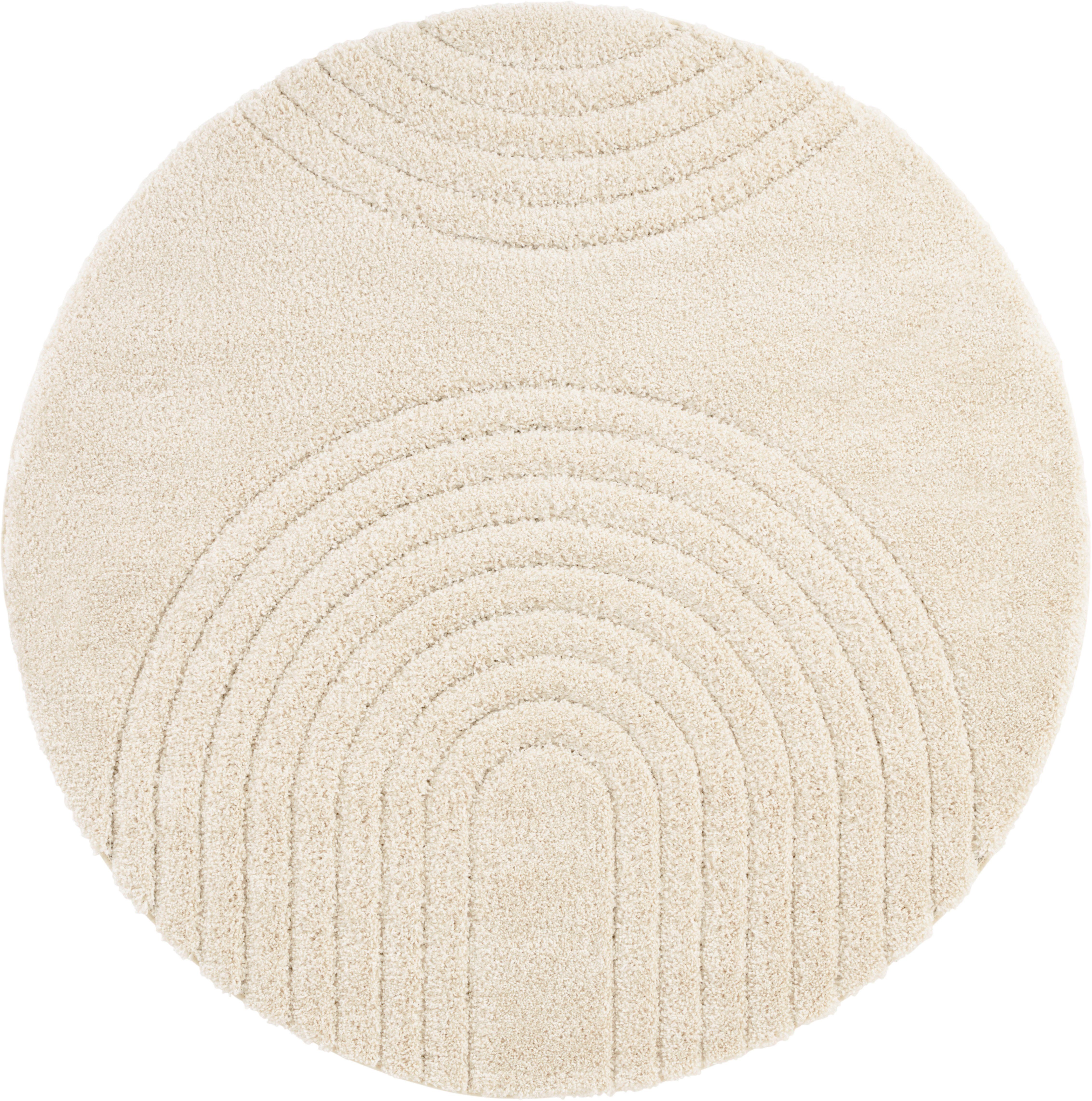 HANSE Home Teppich Fergus, rund, Höhe: 22 mm, Shaggy, Weich, Skandi, Flauschig, Wohnzimmer, Schlafzimmer, Flur
