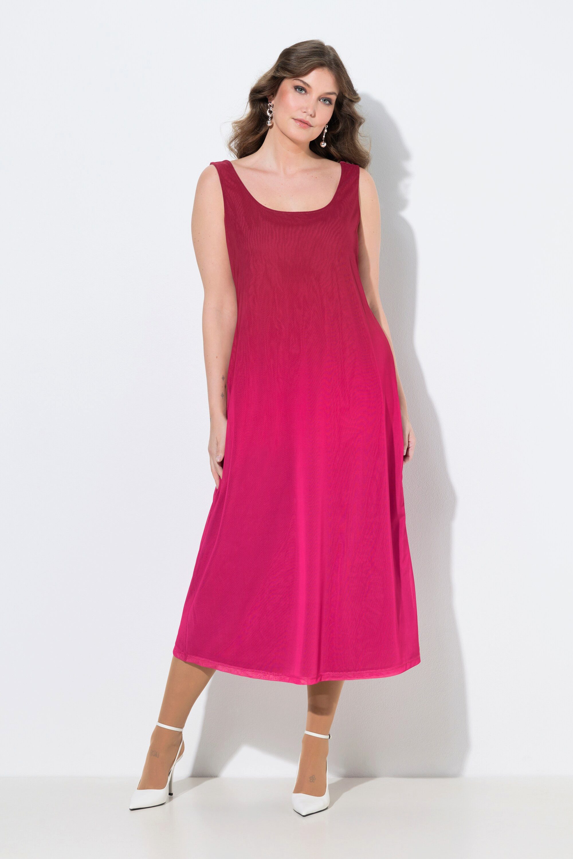 MIAMODA Jerseykleid Kleid ärmellose A-Linie Mesh Farbverlauf günstig online kaufen