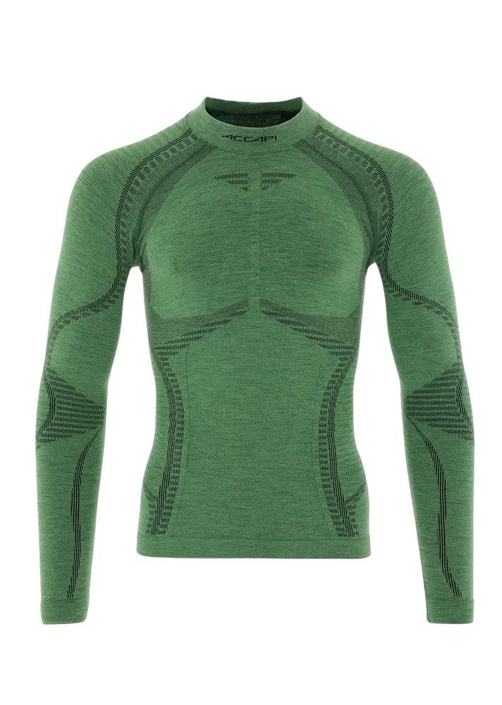 Accapi Langarmshirt Ergowool Long Sleeve Shirt (Merinowolle, warm) Unterwäsche grün Herren