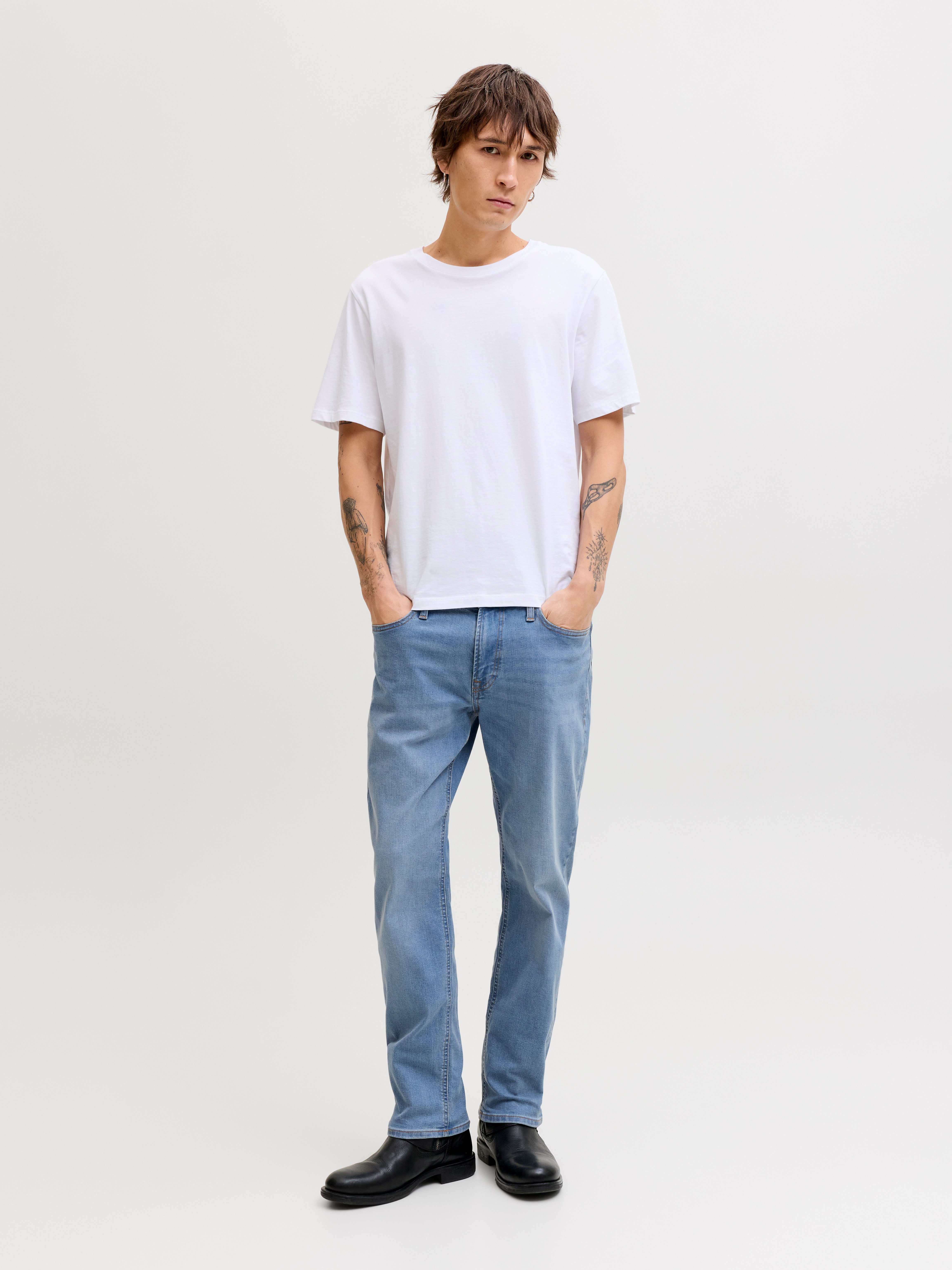 Jack & Jones Straight-Jeans JJICLARK JJORIGINAL SQ 2 Baumwollmischung, straight fit