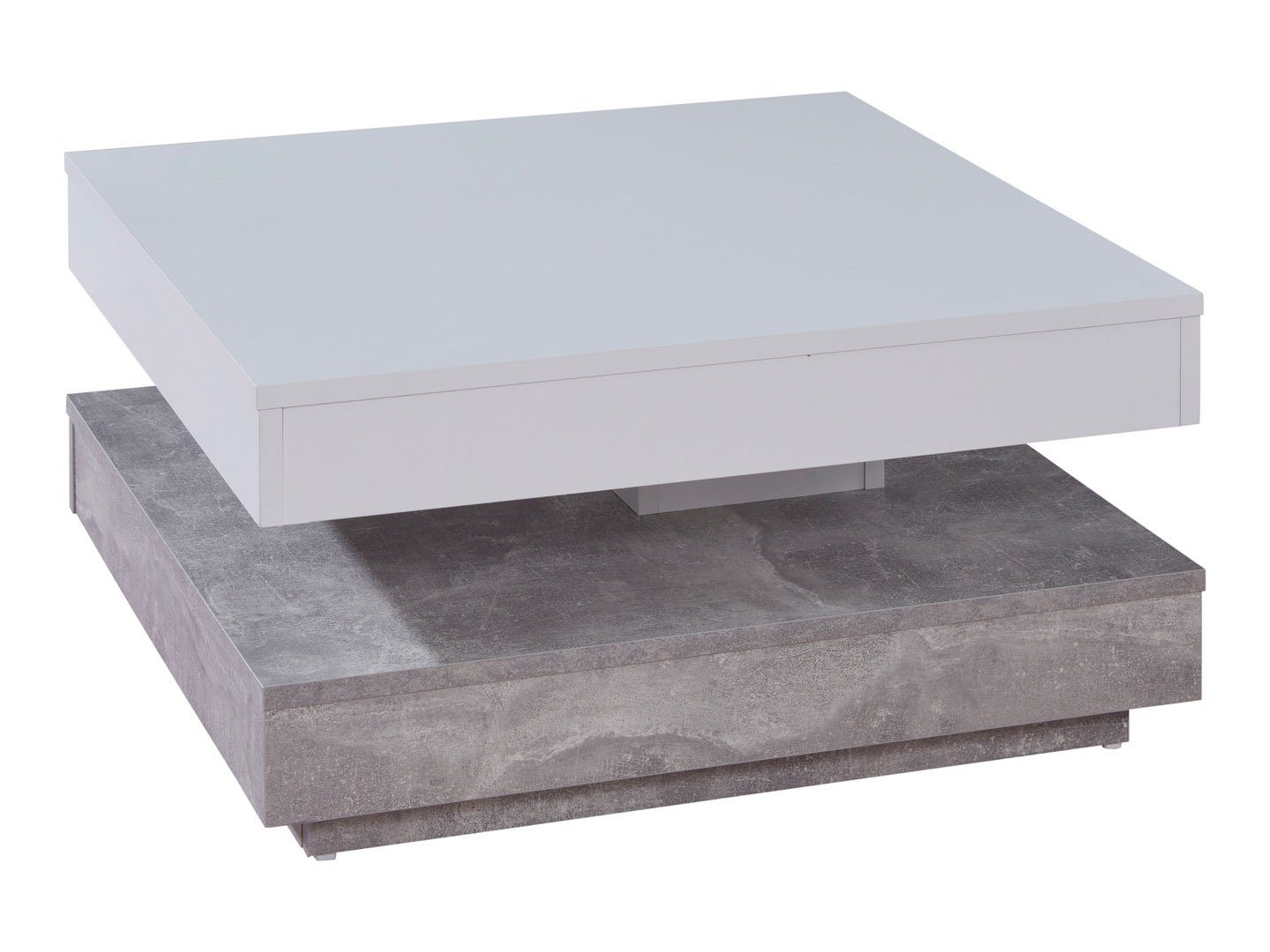 ebuy24 Couchtisch drehbare 1 Couchtisch Ablage Erano Dekor Beton und Tischplatte