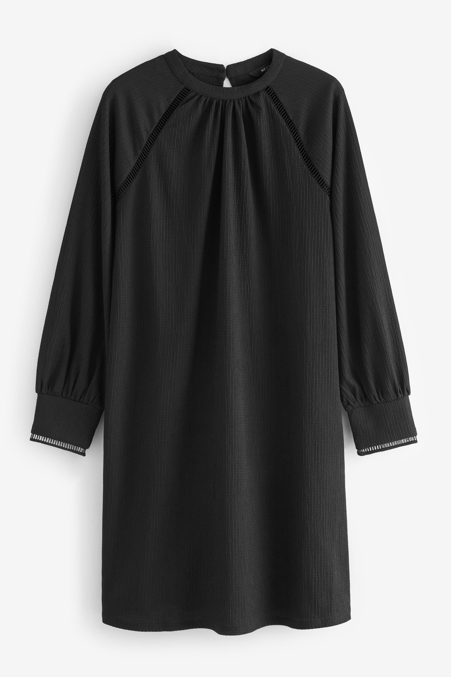 Next Minikleid Langarm-Minikleid mit Gitterdetail, Kurzgröße günstig online kaufen