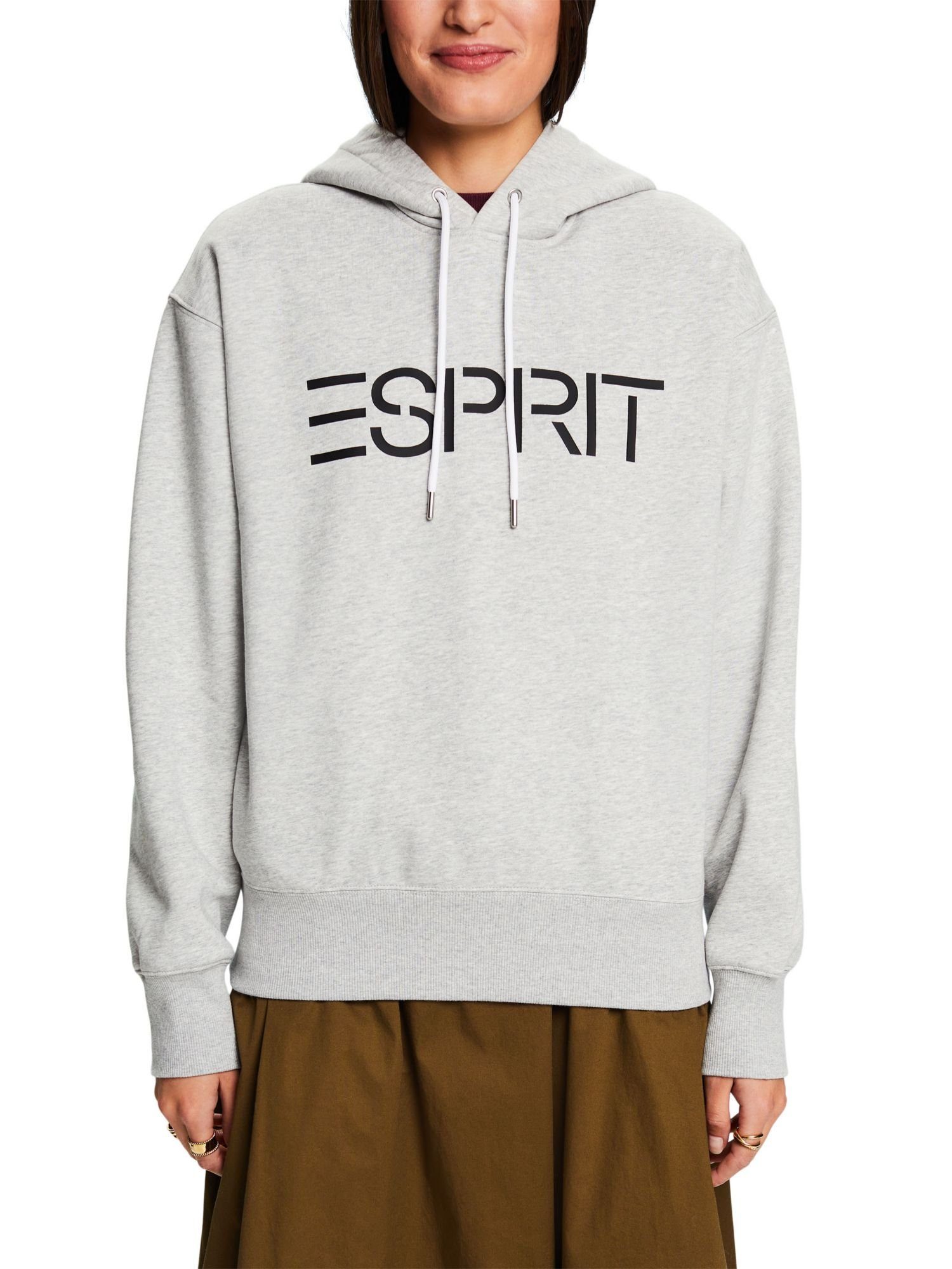 Logo Sweatshirt Fleece-Hoodie GREY LIGHT mit Esprit (1-tlg) Unisex