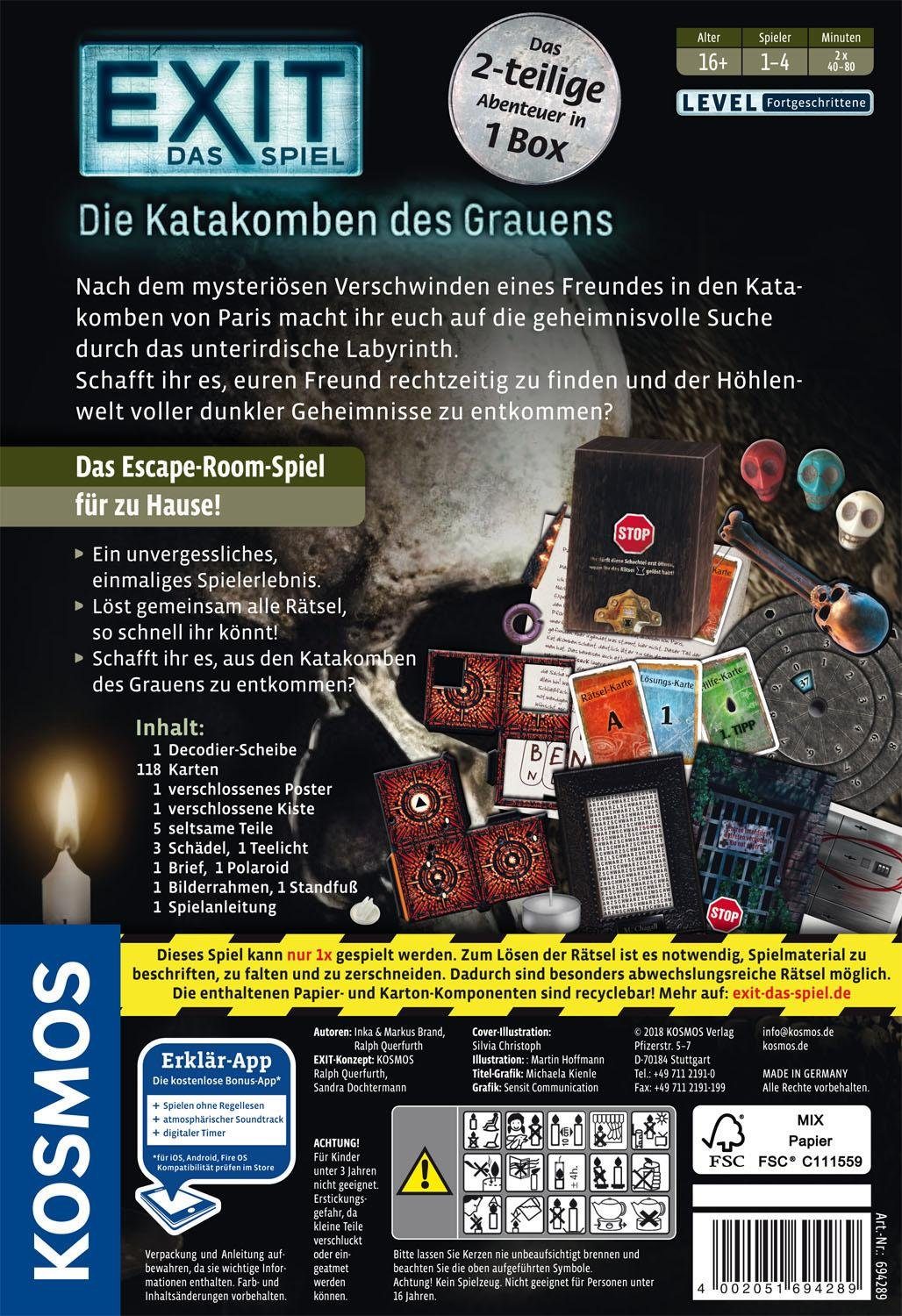 Kosmos Spiel, EXIT - Die in Germany des Made Grauens, Katakomben