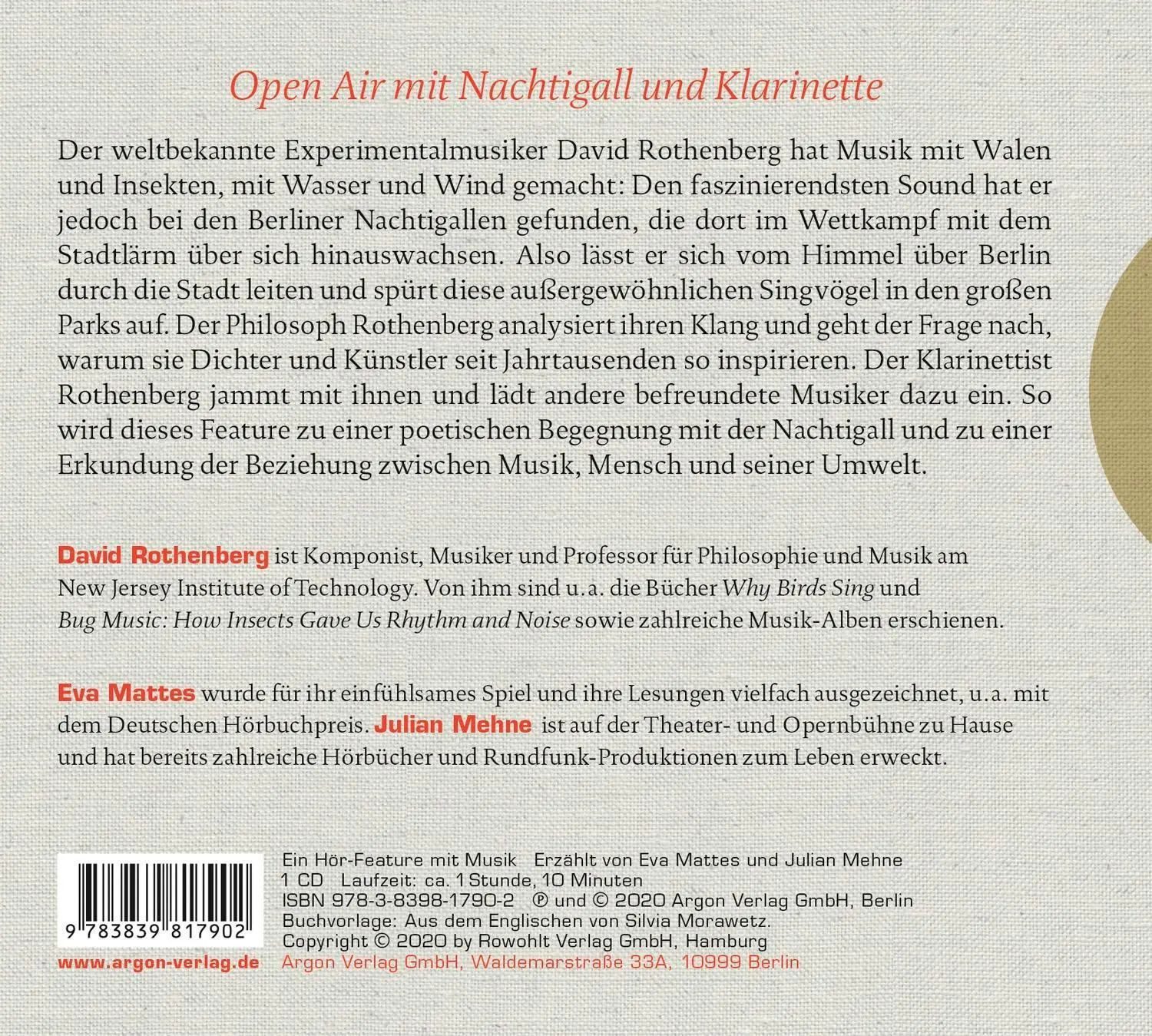 Argon Verlag Hörspiel Stadt der Nachtigallen