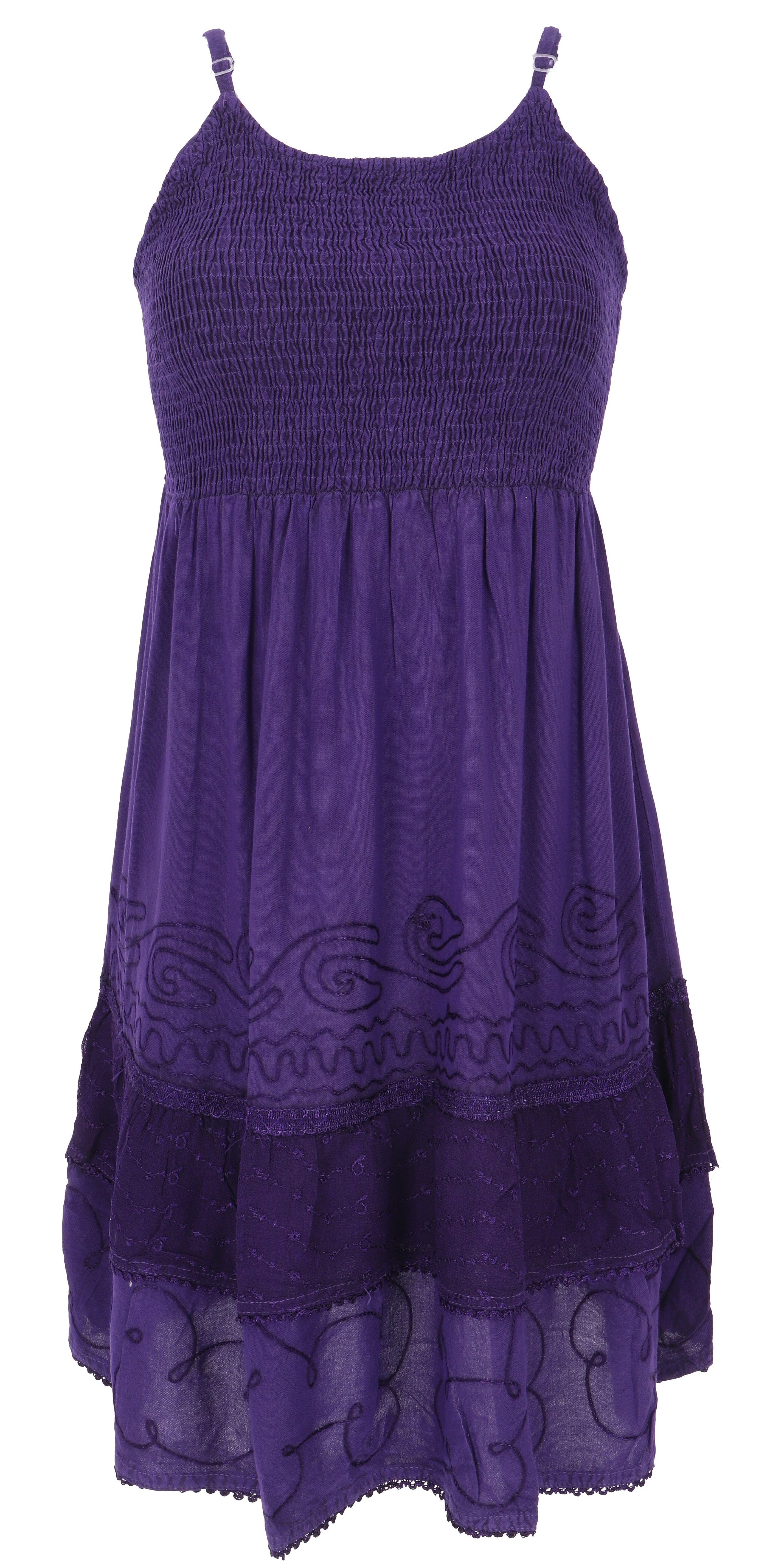 Guru-Shop Midikleid Besticktes indisches Boho Kleid, günstig online kaufen