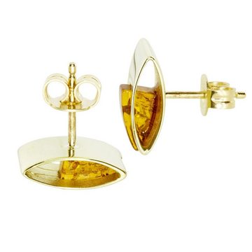 OSTSEE-SCHMUCK Paar Ohrstecker - Zera - Gold 333/000 - Bernstein (2-tlg)