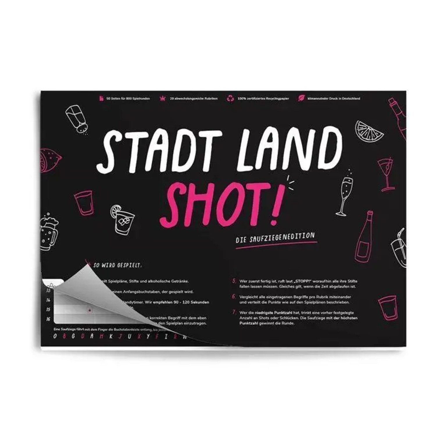 BrainBox Spiel Simon & Jan - Stadt Land Shot