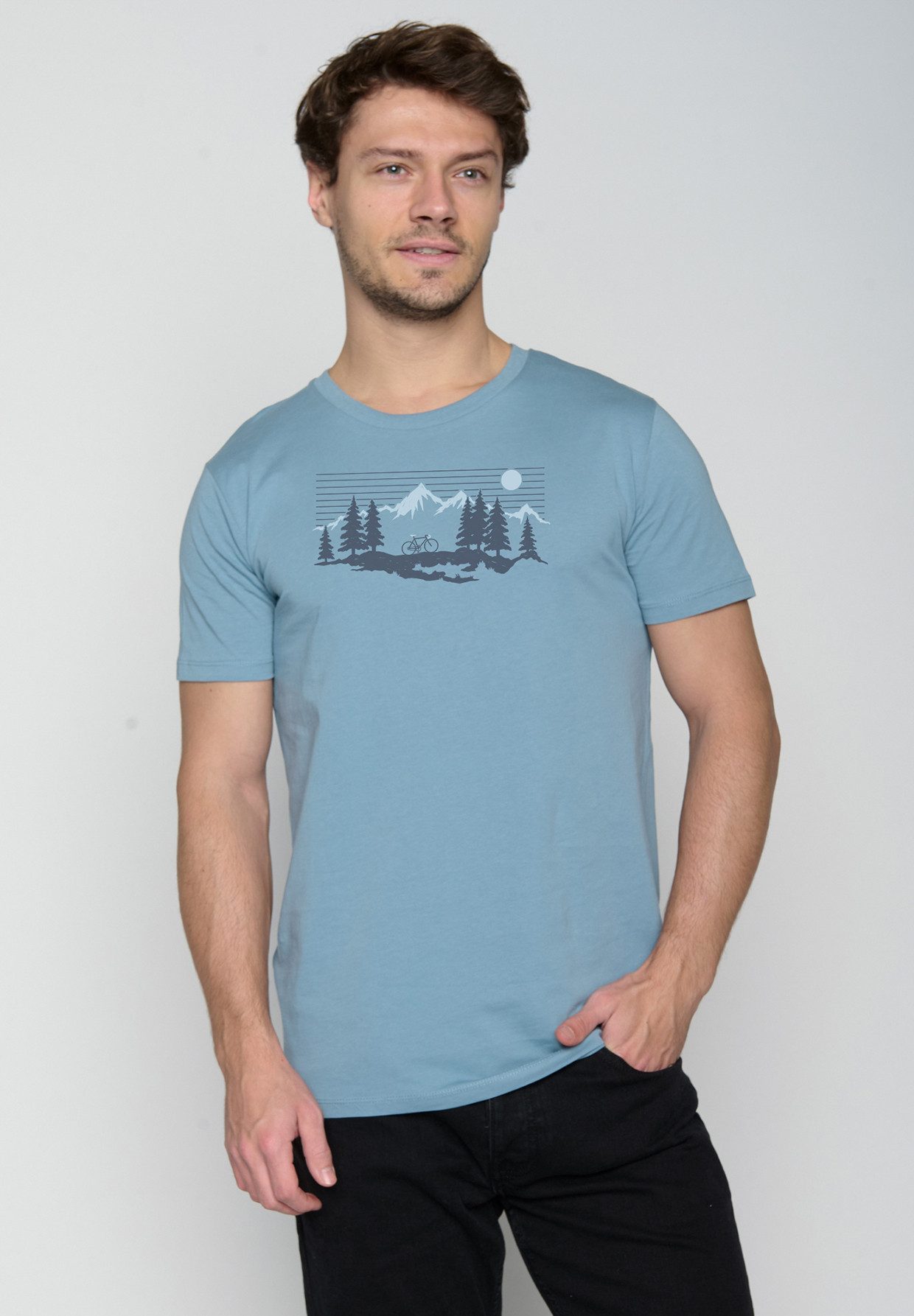 T-Shirt Guide Bike Mountain Pines Motiv Fahrrad