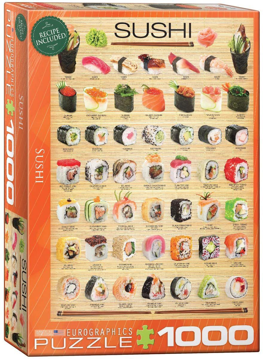 Puzzle 1000 Teile Puzzle - Puzzle - Sushi Variationen aus Japan, Puzzleteile