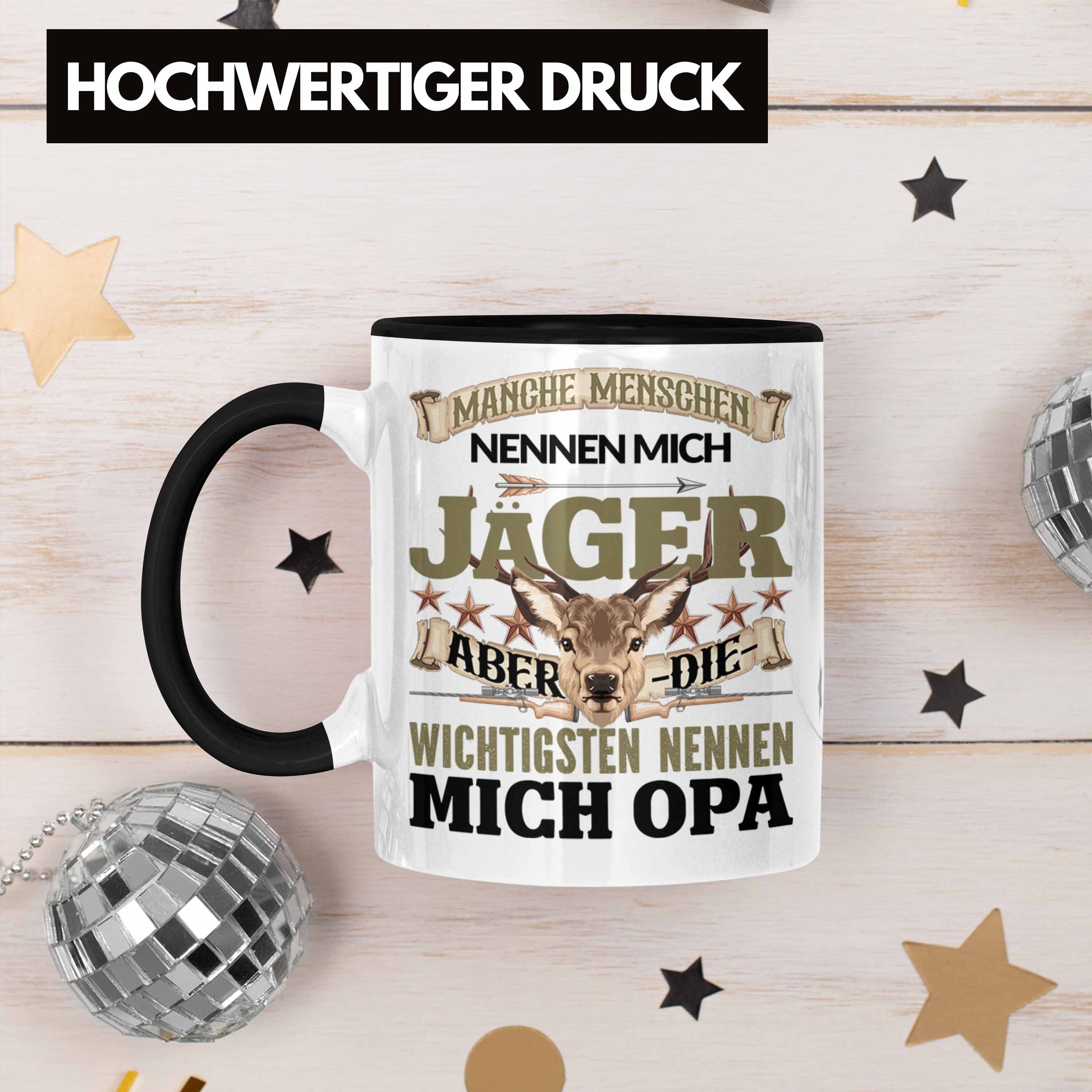 Tasse besten Trendation Jäger Schwarz für Geschenkidee Geschenk Vatert Tasse Jagd Opa Opa Jäger