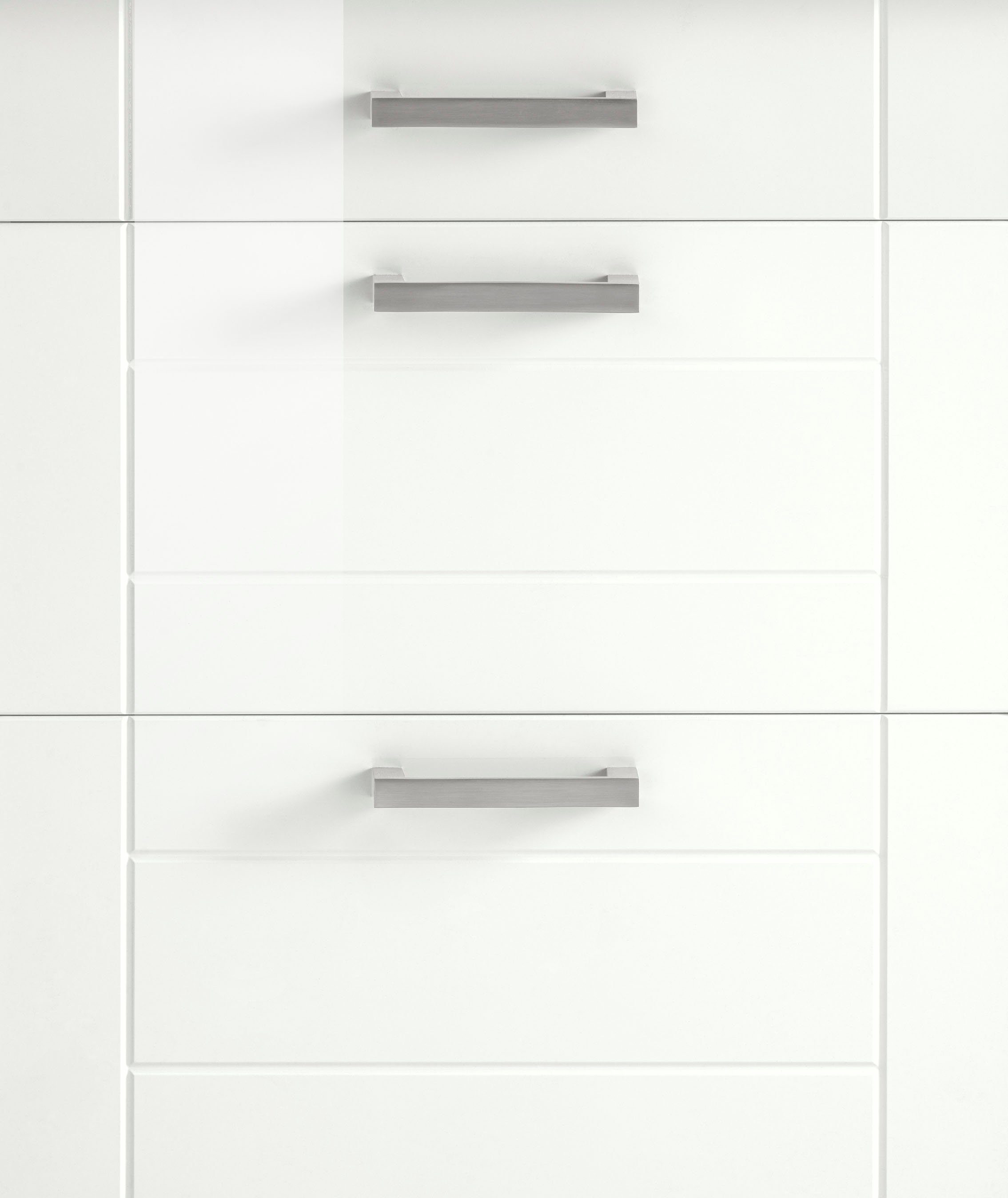 Tinnum MÖBEL Metallgriff, HELD 1 Schubkasten, Auszüge | MDF-Fronten, 60 cm breit, weiß 2 Auszugsunterschrank weiß