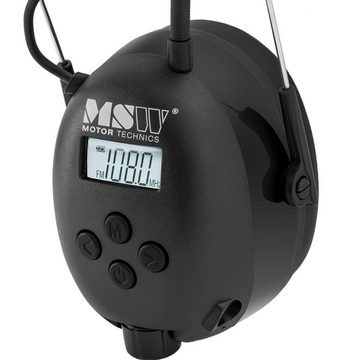MSW Kapselgehörschutz Lärmschutzkopfhörer Bluetooth Mikrofon LCD-Display