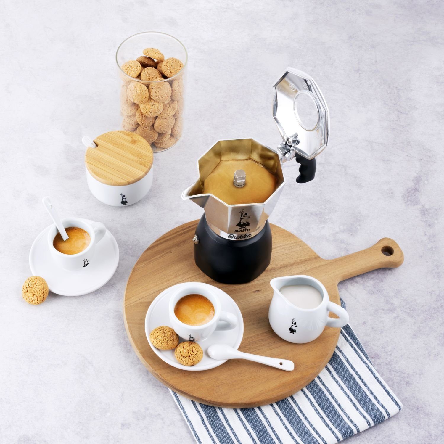 BIALETTI Espressotasse Mokatasse Istituzionale Weiß, 1-tlg., Porzellan, besonders dickwandig