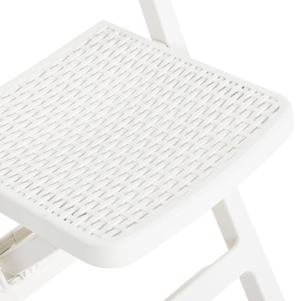 Gartenstuhl Weiß vidaXL Weiß 4 | Klappbare Kunststoff Stk Weiß Gartenstühle
