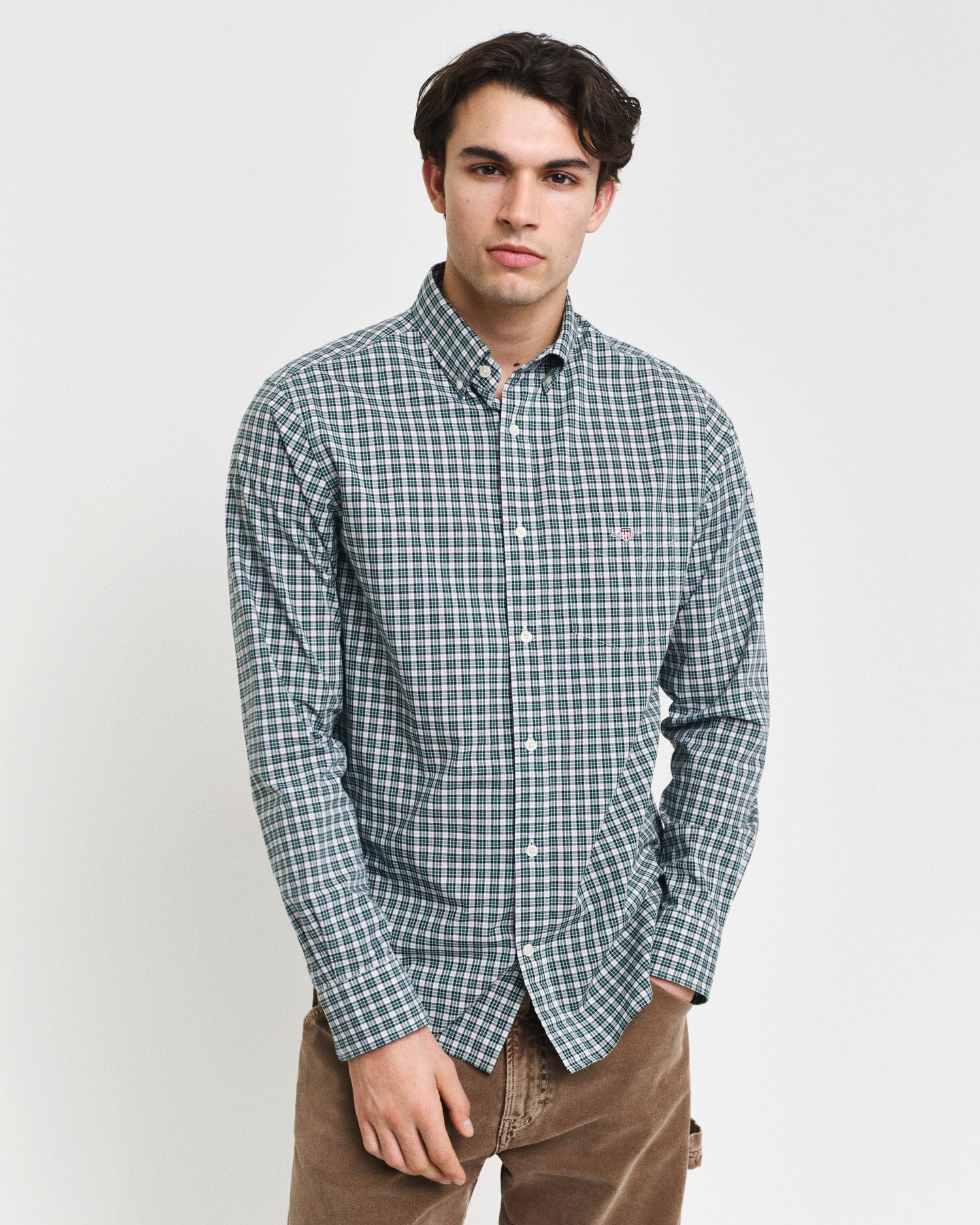 Langarmhemd REG POPLIN SMALL CHECK SHIRT