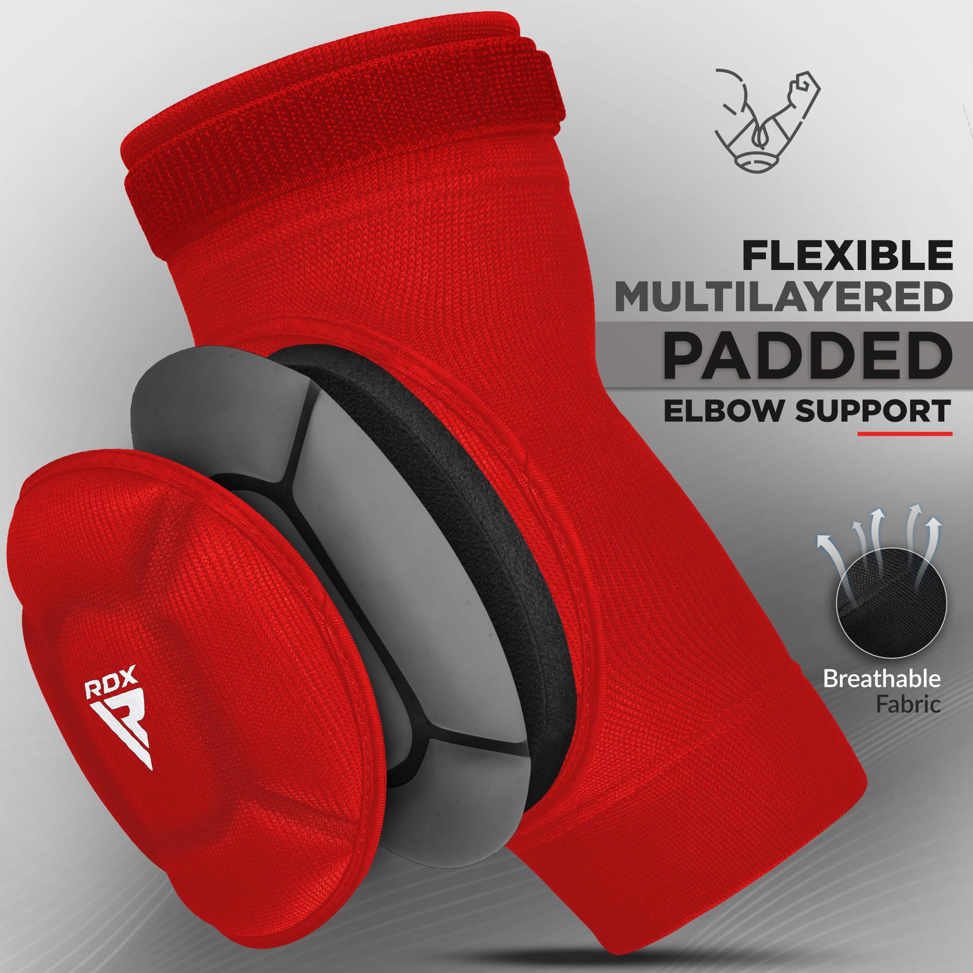 RDX Sports Ellenbogenschutz RDX Kampfsport Ellenbogen Schutz MMA Ellenbogen Pad Boxing Ellenbogen – Bild 3 von 5