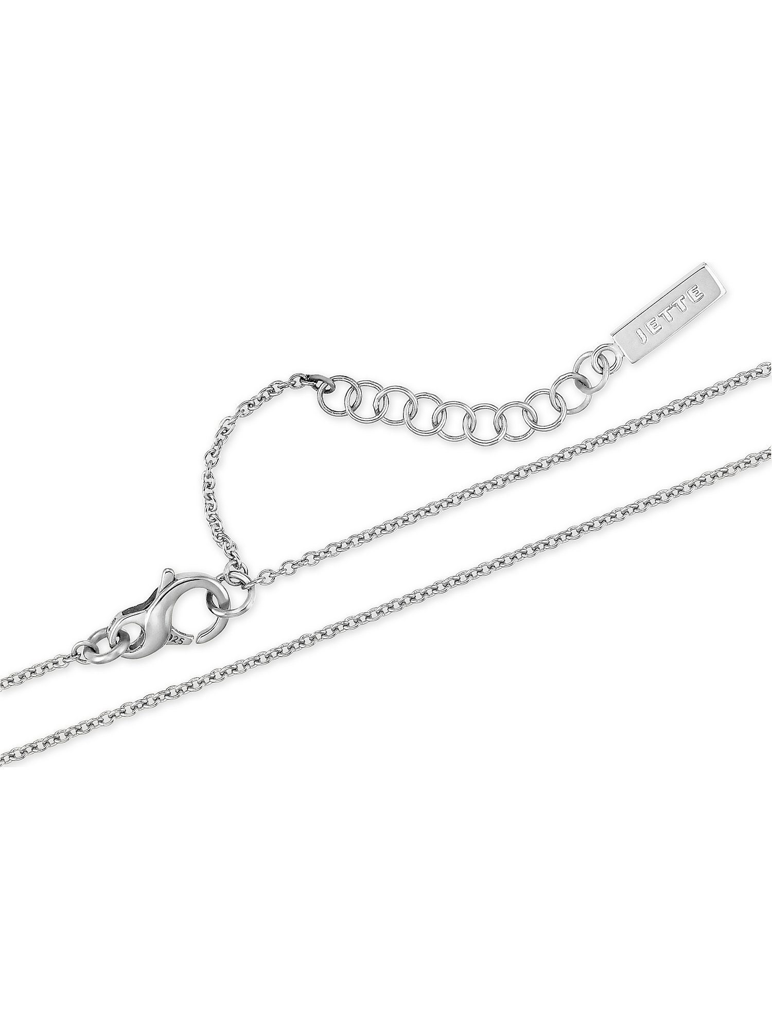 JETTE Silberkette JETTE Damen-Kette 925er Silber 39 Zirkonia Herz, SWING HEART