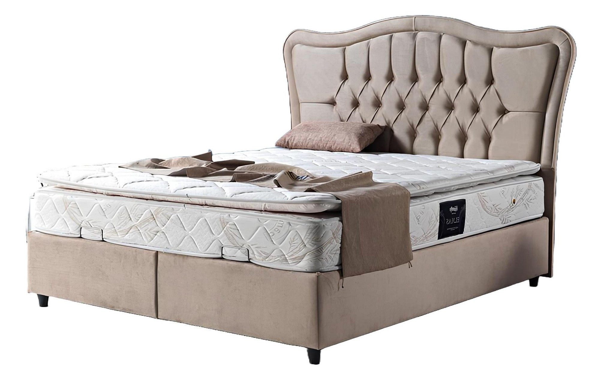 Xlmoebel Boxspringbett Luxuriöses, weiches Bett in modernem Design für das Schlafzimmer (Bett), Hergestellt in Europa