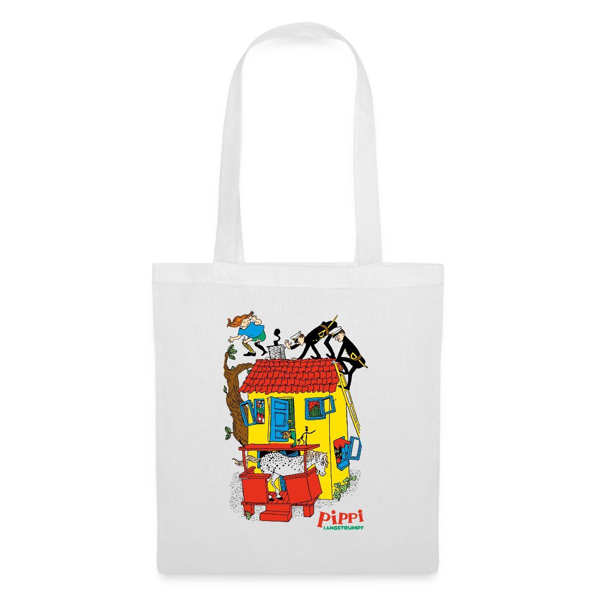 Henkeltasche Pippi Langstrumpf Villa Kunterbunt Stoffbeutel