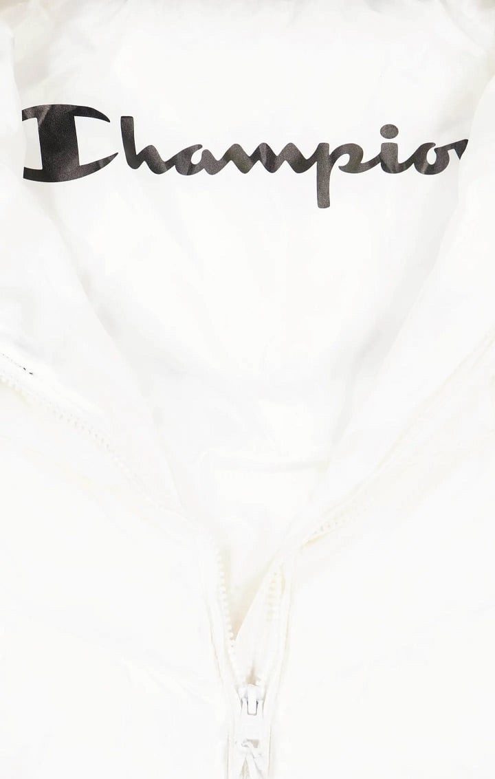 Champion Funktionsjacke Steppjacke - leichte wattierte Kapuzenjacke in Kontrastoptik - weiss