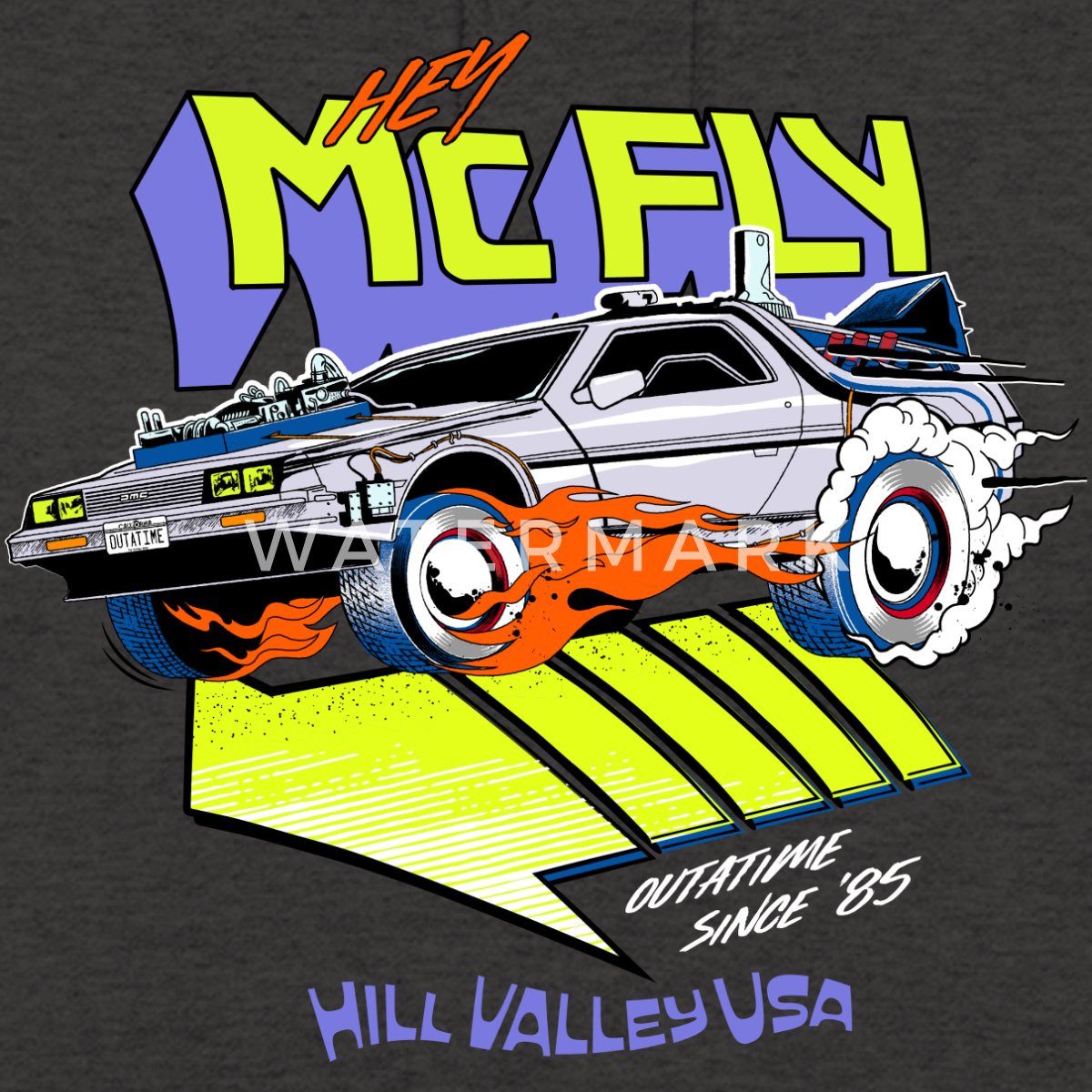 Spreadshirt Hoodie Zurück In Die Zukunft Hey McFly Delorean Unisex Hoodie (1-tlg)