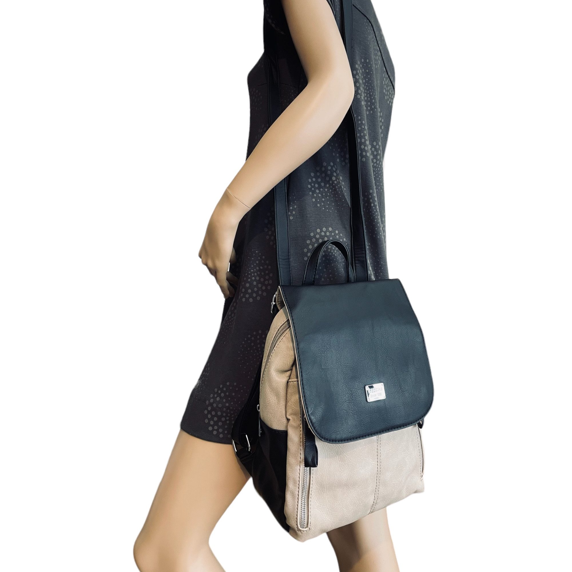 Taschen4life Rucksack Damen Rucksacktasche D5655, 2in1 Rucksack & Umhängetasche, Multifunktionstasche